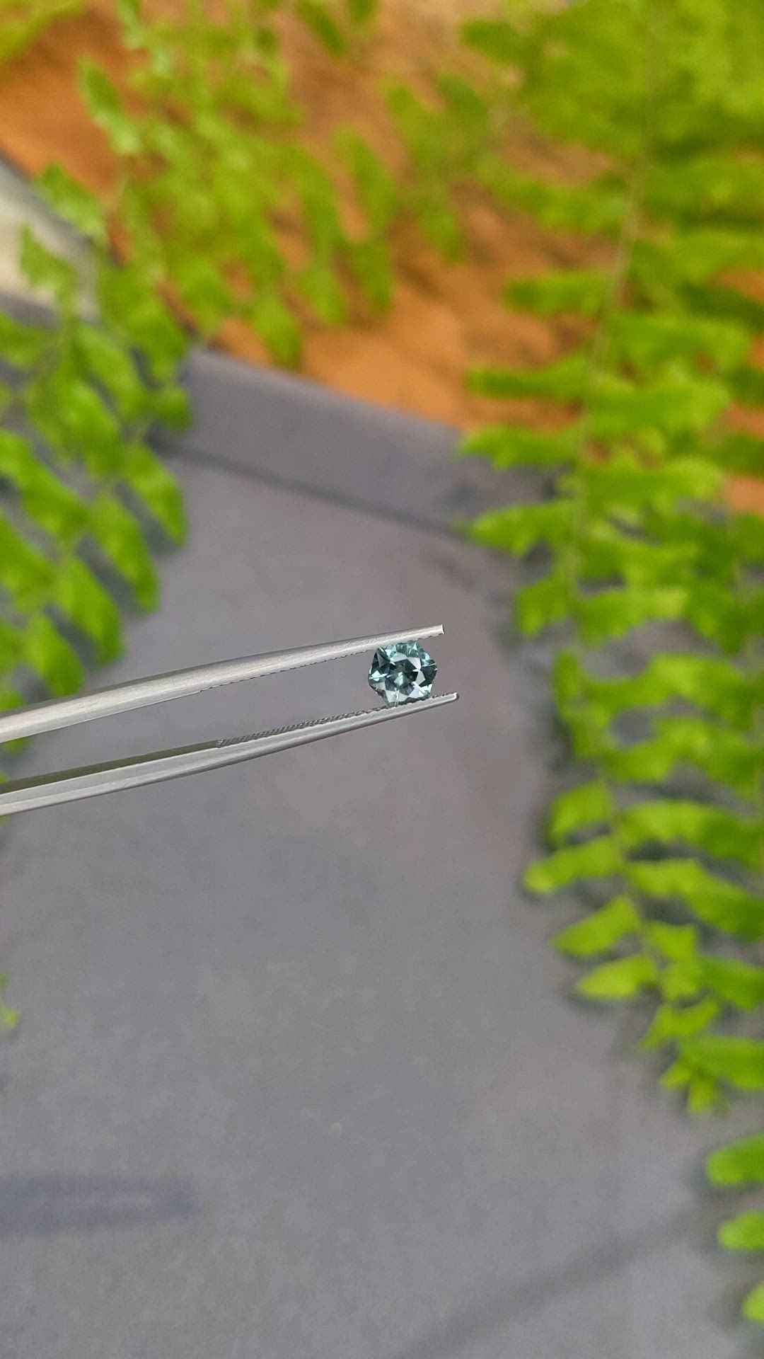 0.75 Ct. Bluish Green Sapphire from Montana Size Video