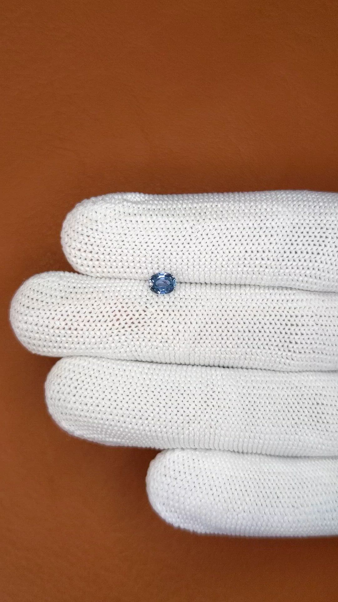0.51 Ct. Blue Sapphire from Ceylon (Sri Lanka) Size Video