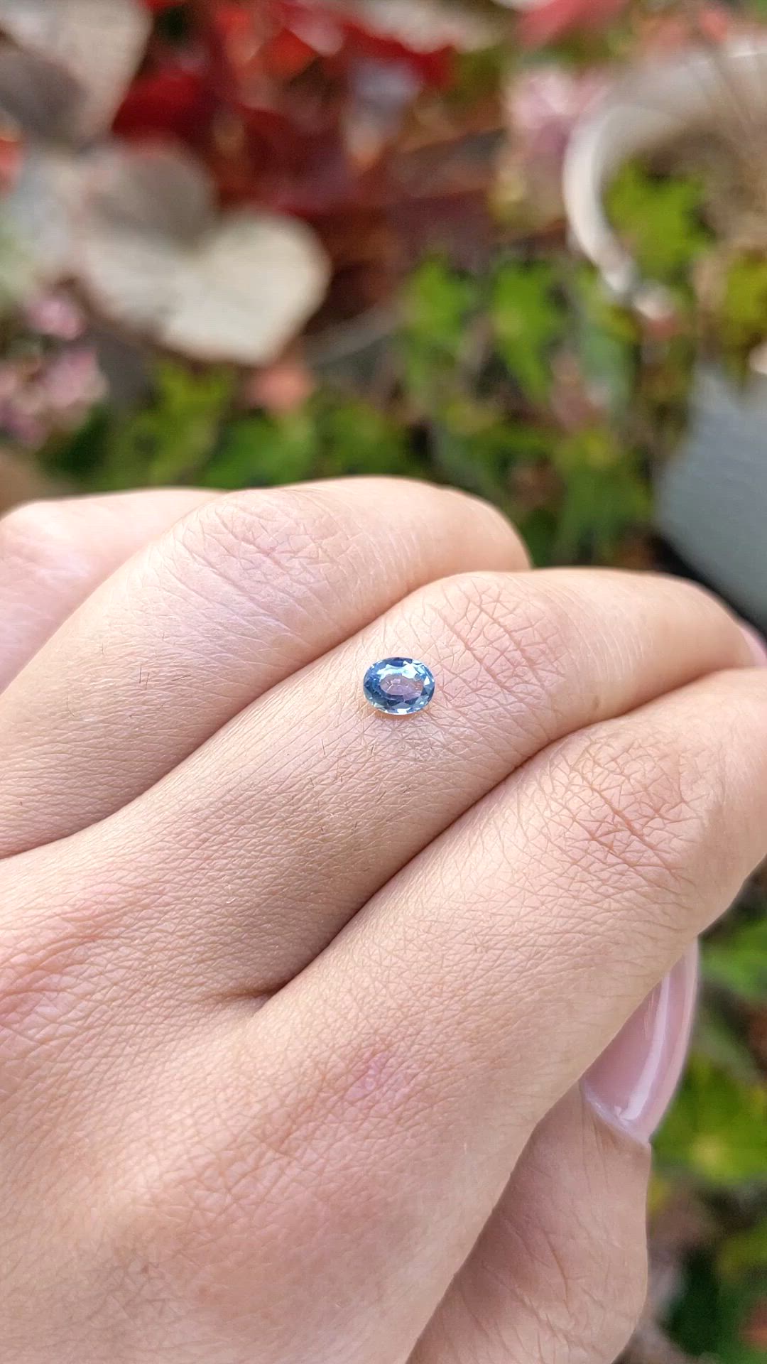 0.51 Ct. Blue Sapphire from Ceylon (Sri Lanka) Size Video