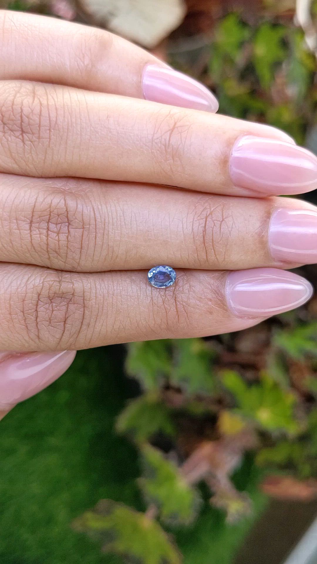 0.51 Ct. Blue Sapphire from Ceylon (Sri Lanka) Size Video