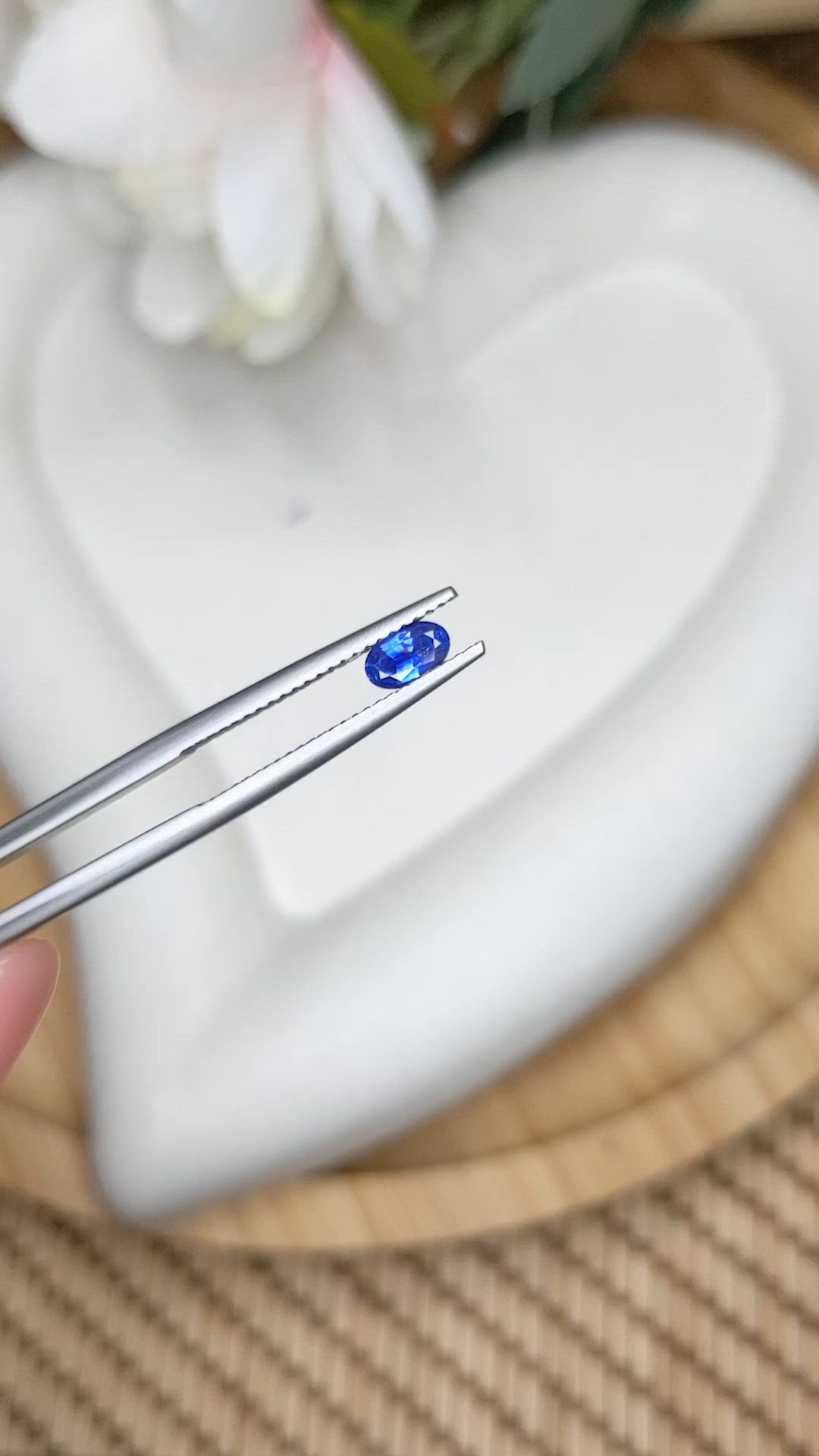 0.39 Ct. Blue Sapphire from Ceylon (Sri Lanka) Size Video