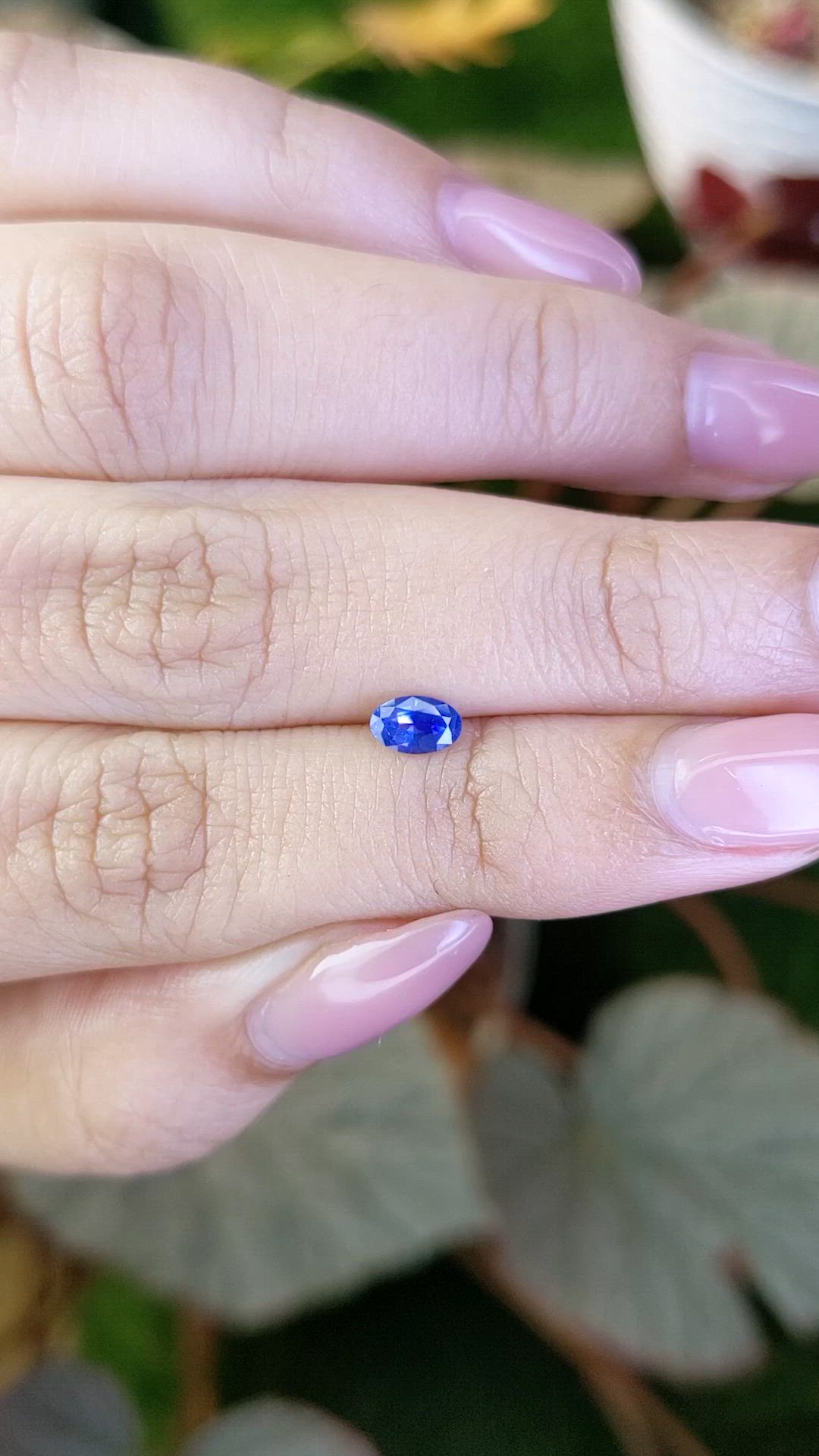 0.39 Ct. Blue Sapphire from Ceylon (Sri Lanka) Size Video