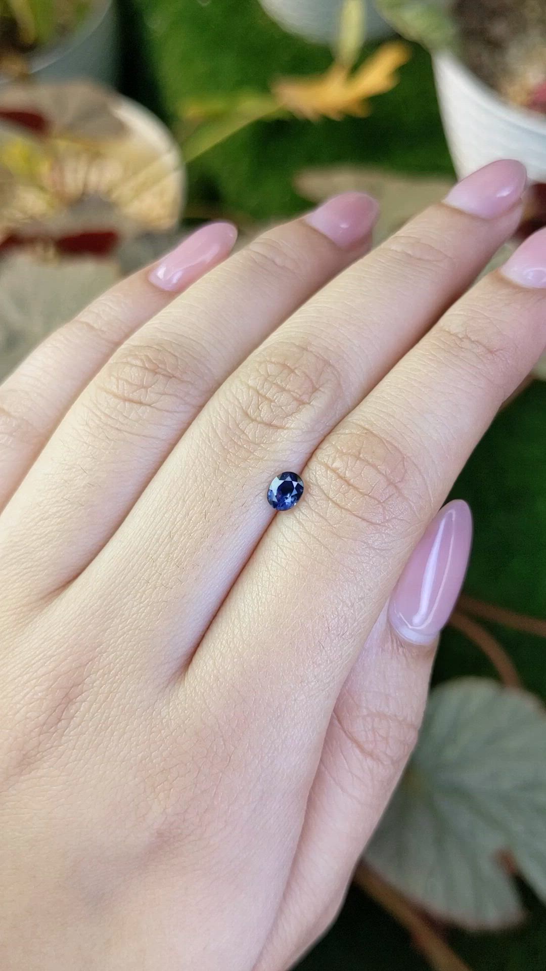 0.51 Ct. Blue Sapphire from Ceylon (Sri Lanka) Size Video