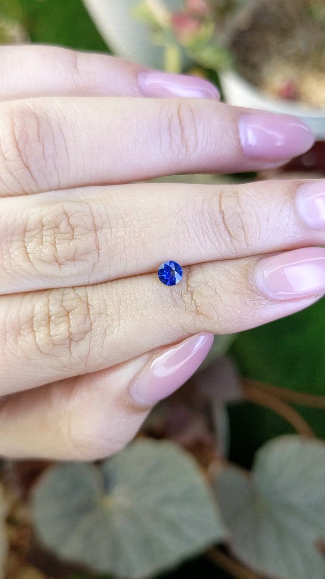 0.26 Ct. Blue Sapphire from Ceylon (Sri Lanka) Size Video