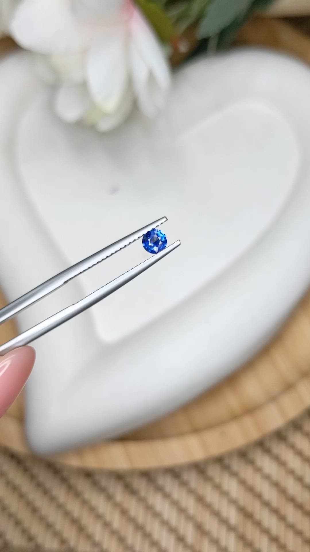 0.26 Ct. Blue Sapphire from Ceylon (Sri Lanka) Size Video