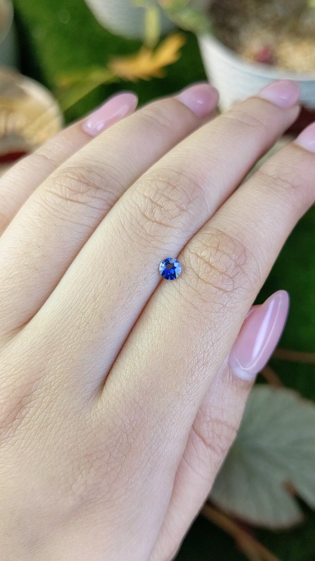 0.26 Ct. Blue Sapphire from Ceylon (Sri Lanka) Size Video