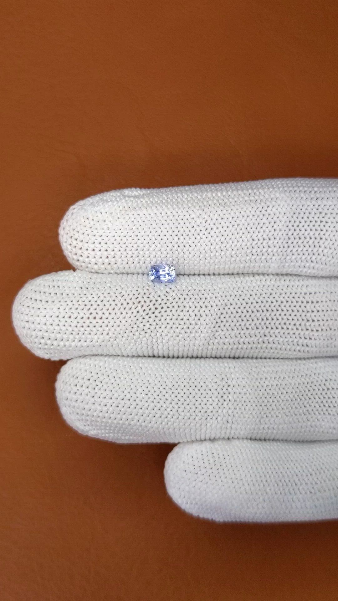 0.46 Ct. Blue Sapphire from Ceylon (Sri Lanka) Size Video
