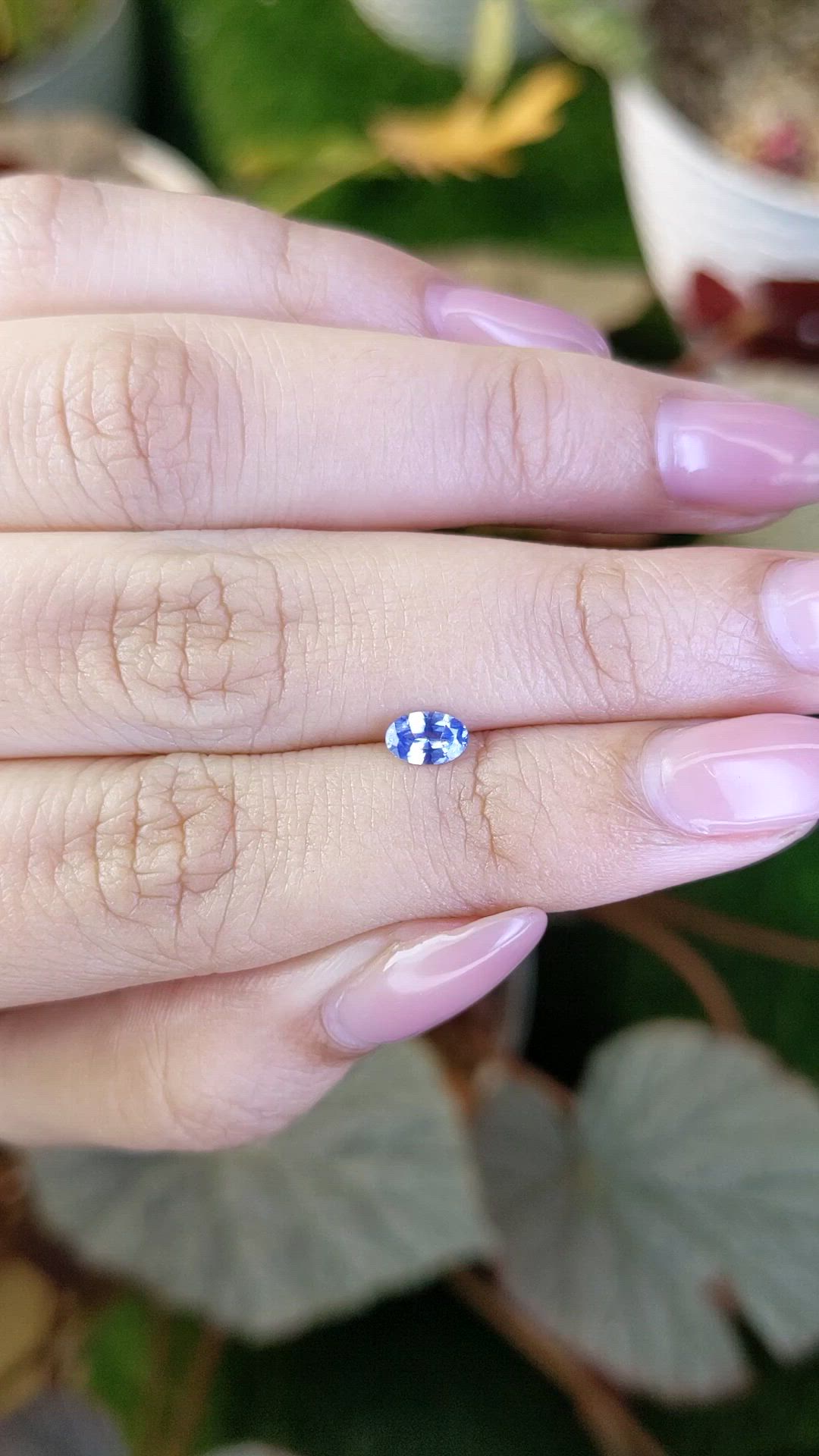 0.38 Ct. Blue Sapphire from Ceylon (Sri Lanka) Size Video