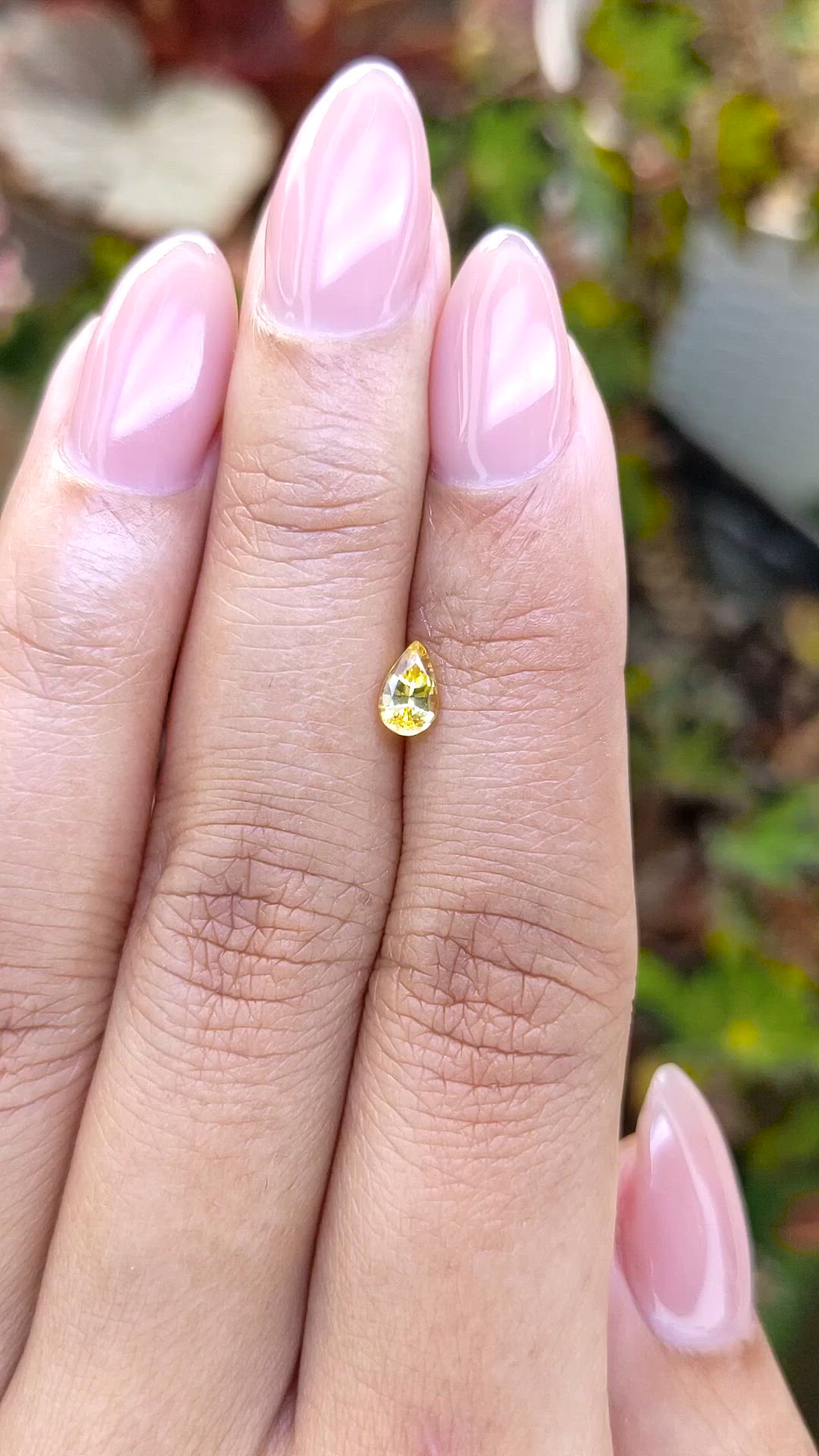 0.42 Ct. Yellow Sapphire from Ceylon (Sri Lanka) Size Video