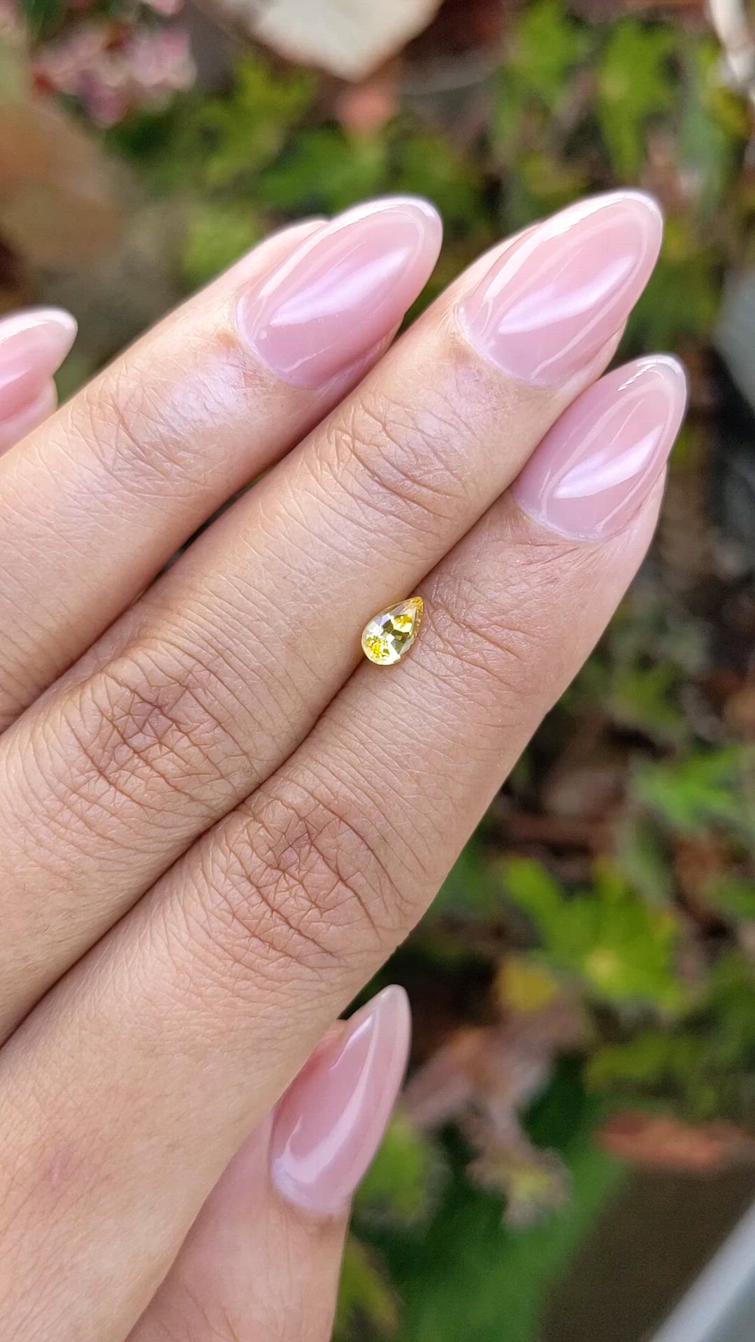 0.42 Ct. Yellow Sapphire from Ceylon (Sri Lanka) Size Video