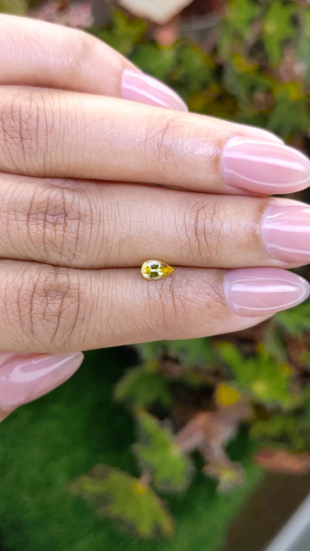 0.42 Ct. Yellow Sapphire from Ceylon (Sri Lanka) Size Video