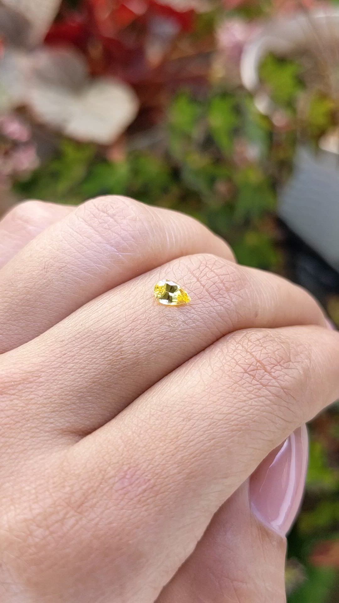 0.42 Ct. Yellow Sapphire from Ceylon (Sri Lanka) Size Video