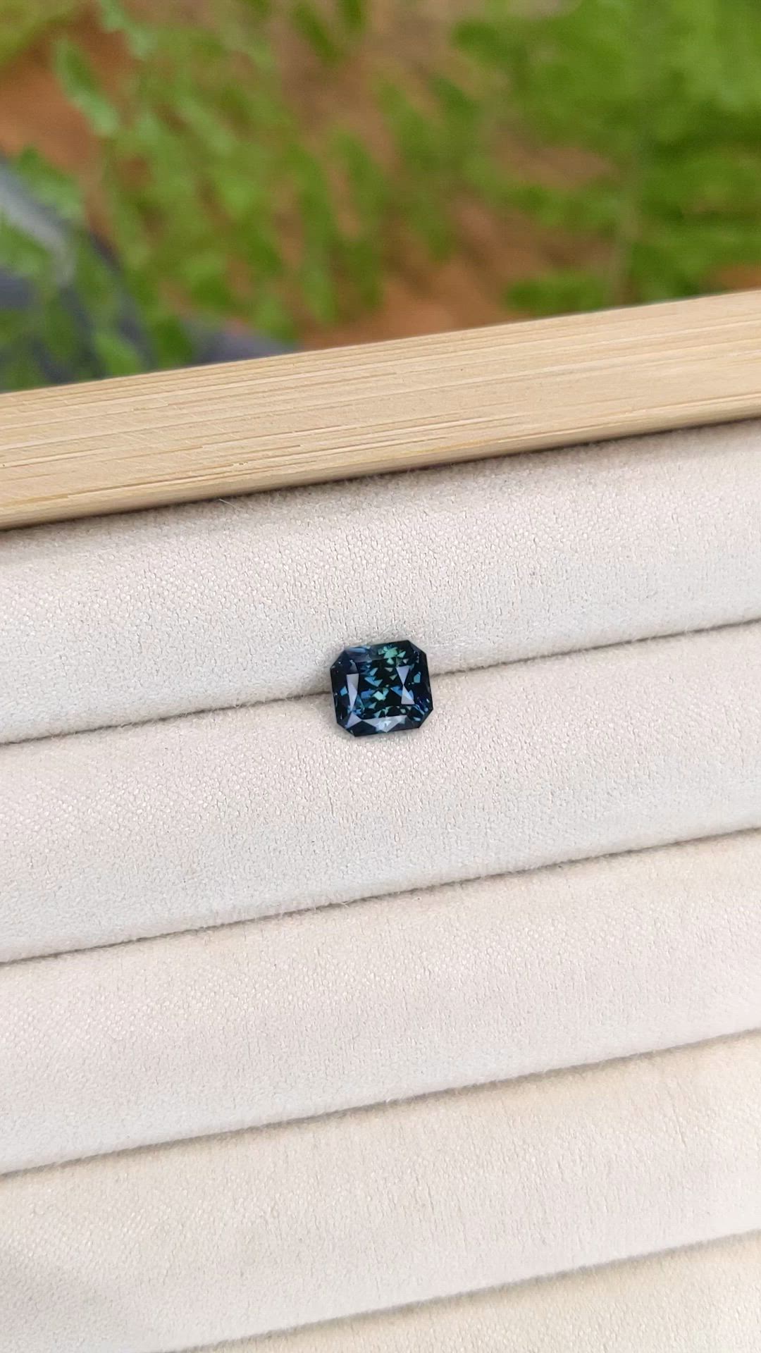 2.02 Ct. Greenish Blue Sapphire from Ethiopia Size Video