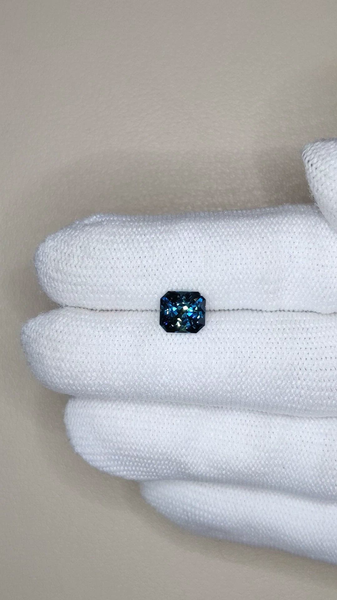 2.02 Ct. Greenish Blue Sapphire from Ethiopia Size Video