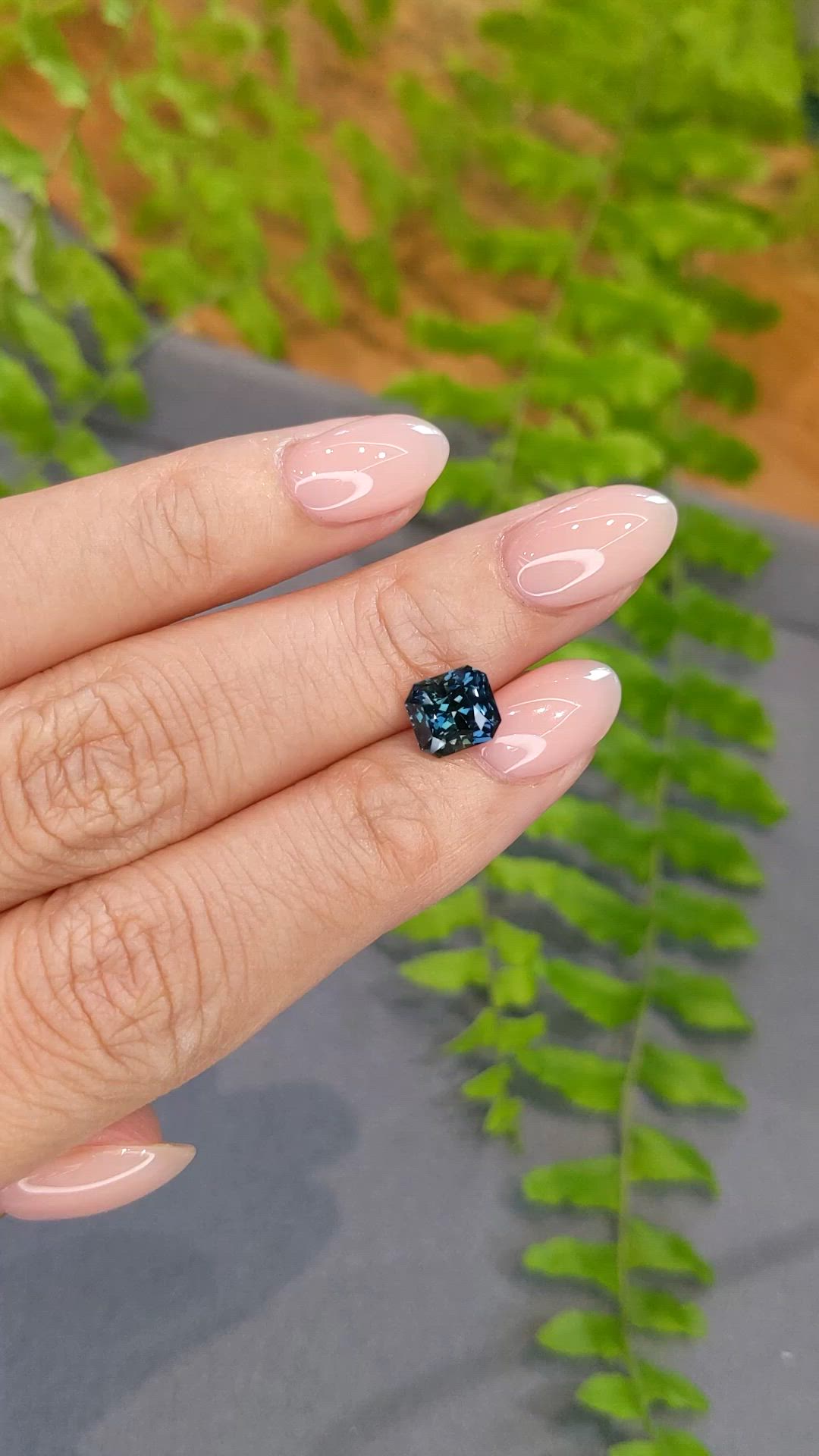 2.02 Ct. Greenish Blue Sapphire from Ethiopia Size Video
