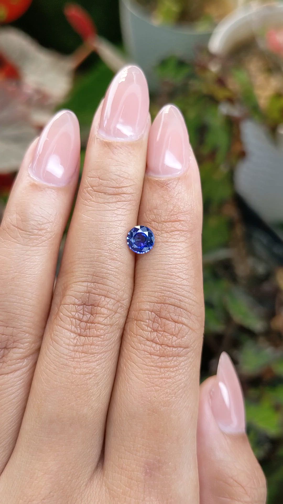 0.89 Ct. Blue Sapphire from Ceylon (Sri Lanka) Size Video