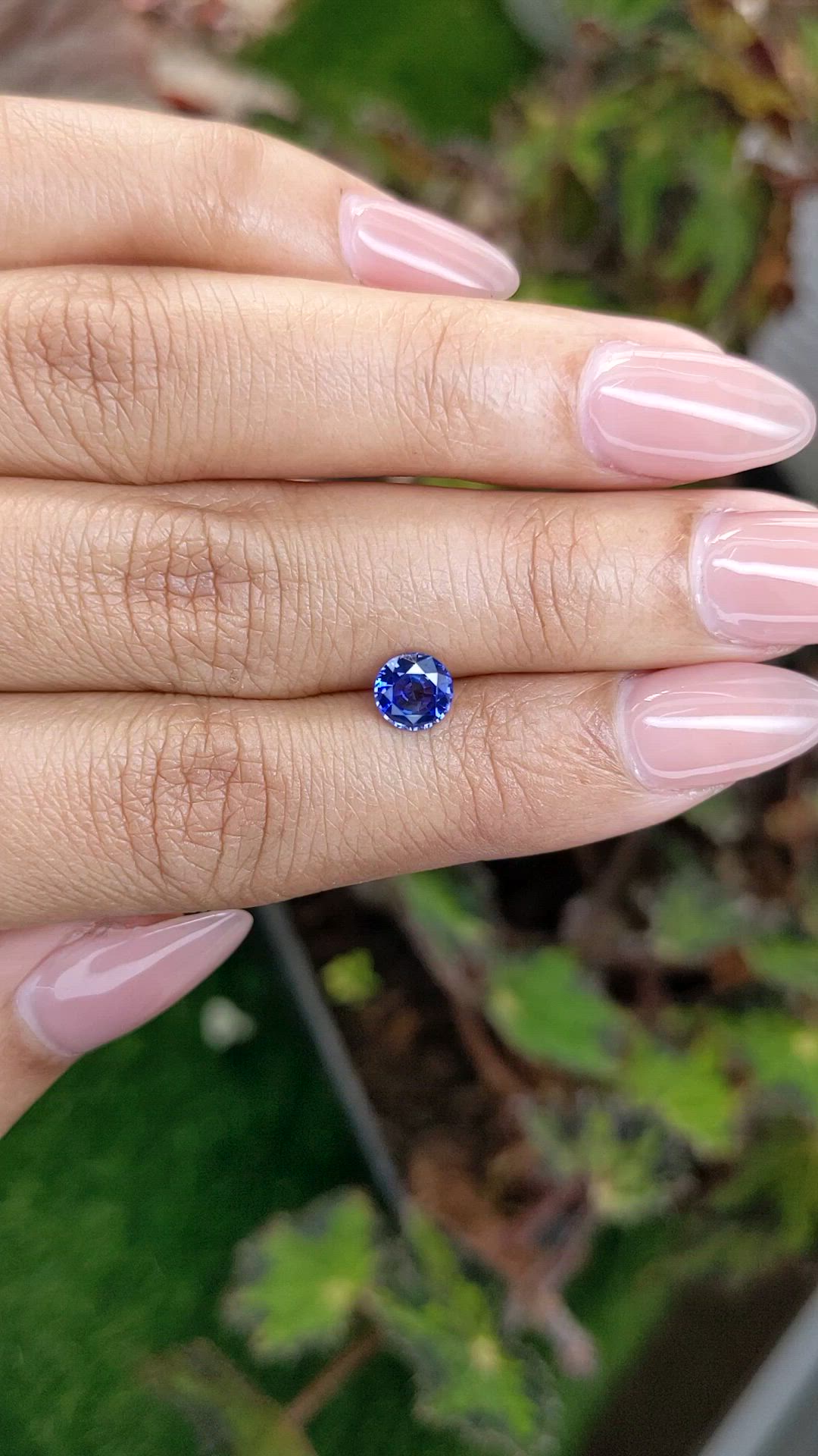 0.89 Ct. Blue Sapphire from Ceylon (Sri Lanka) Size Video