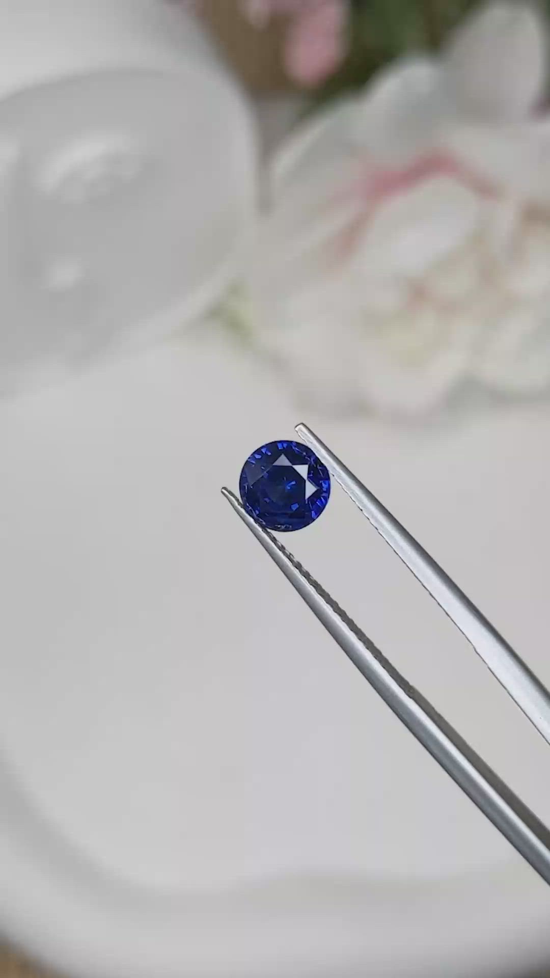 1.48 Ct. Blue Sapphire from Ceylon (Sri Lanka) Size Video