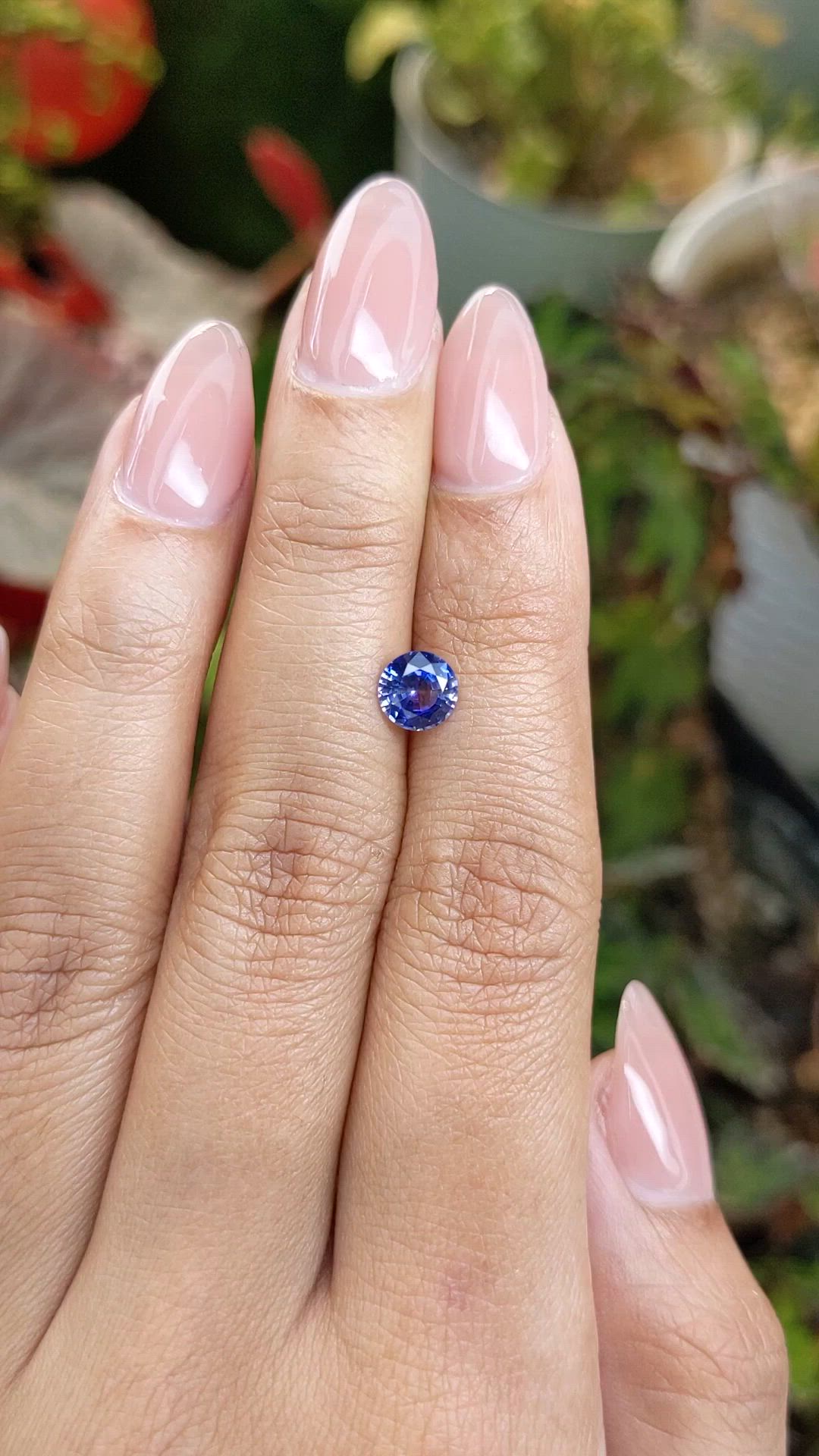 0.96 Ct. Blue Sapphire from Ceylon (Sri Lanka) Size Video