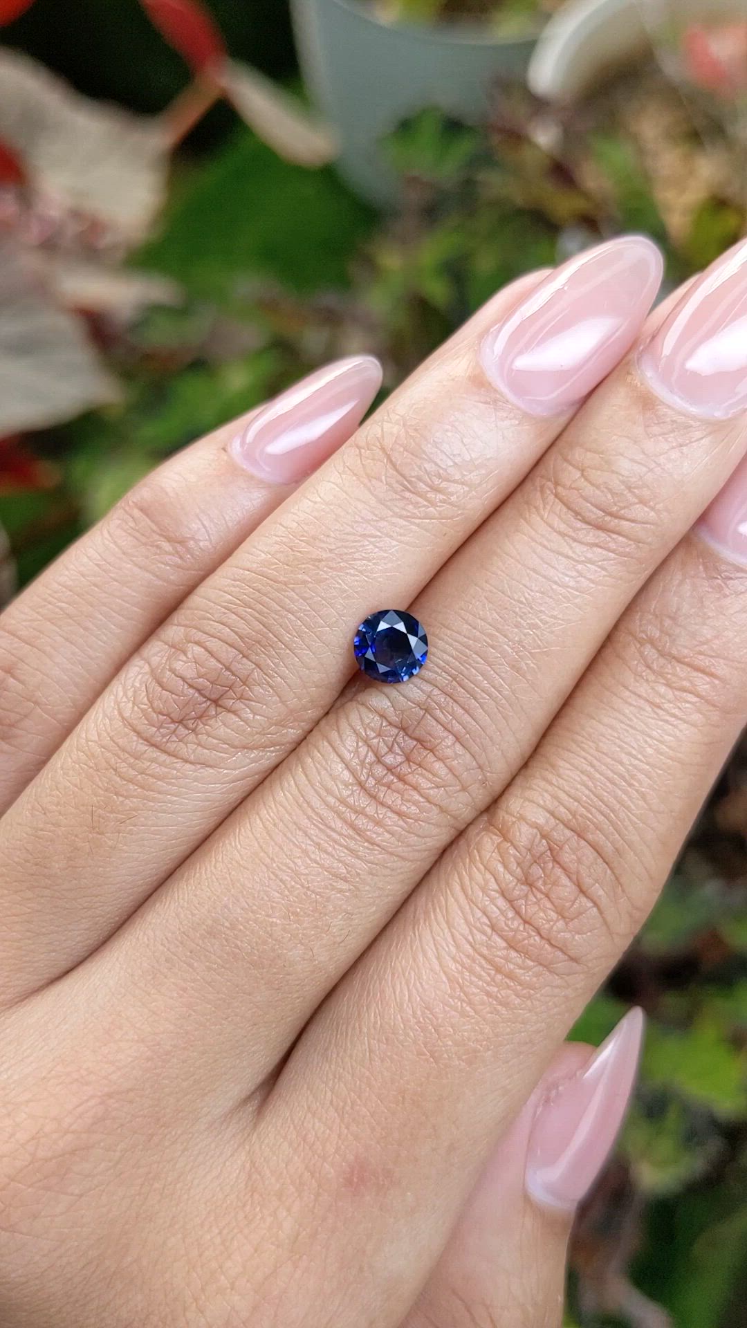 0.97 Ct. Blue Sapphire from Ceylon (Sri Lanka) Size Video