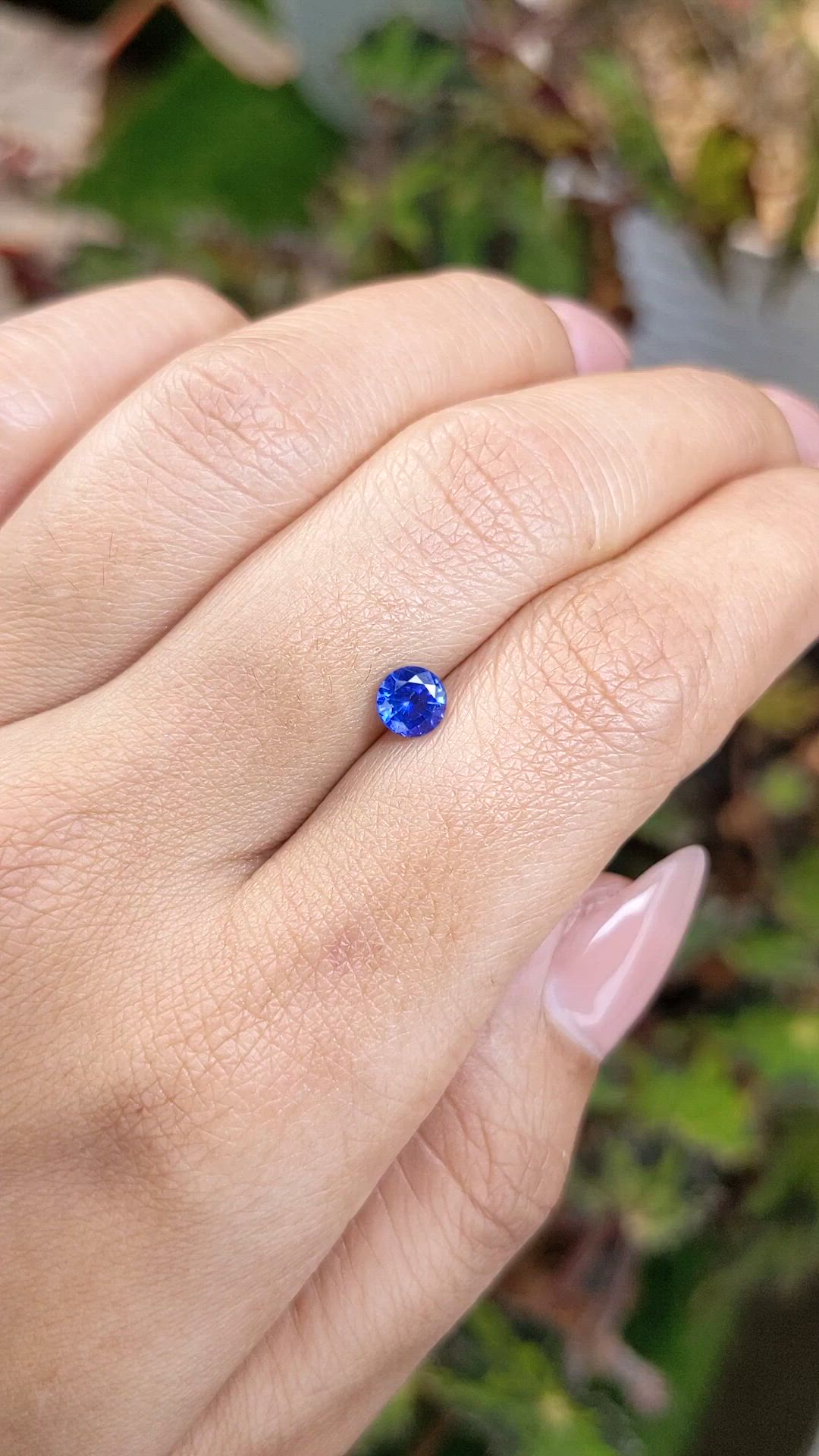 0.59 Ct. Blue Sapphire from Ceylon (Sri Lanka) Size Video