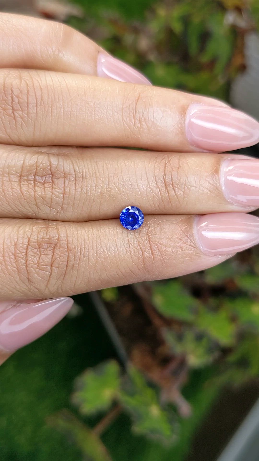 0.59 Ct. Blue Sapphire from Ceylon (Sri Lanka) Size Video