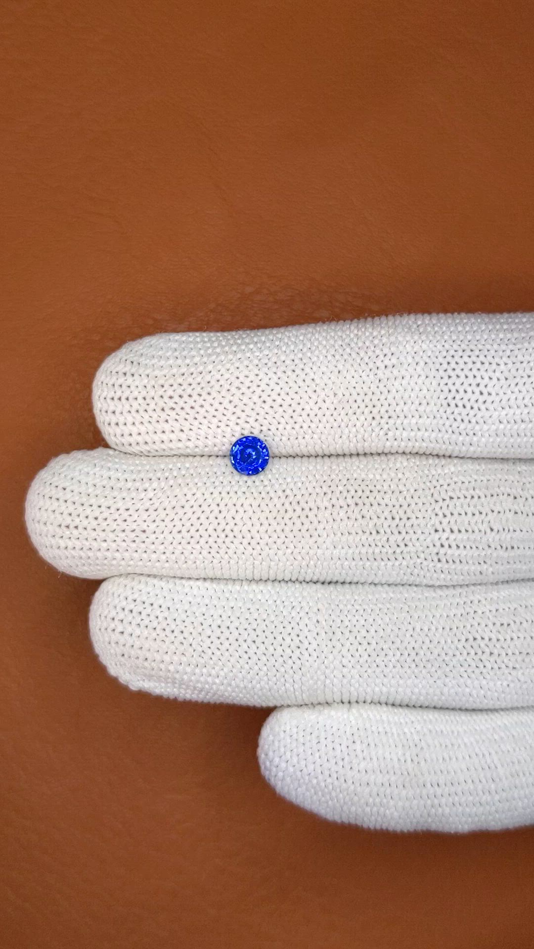 0.59 Ct. Blue Sapphire from Ceylon (Sri Lanka) Size Video