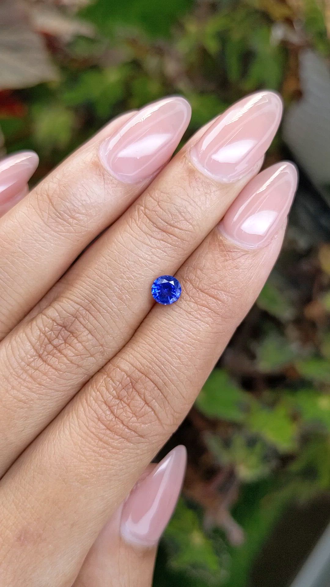 0.59 Ct. Blue Sapphire from Ceylon (Sri Lanka) Size Video