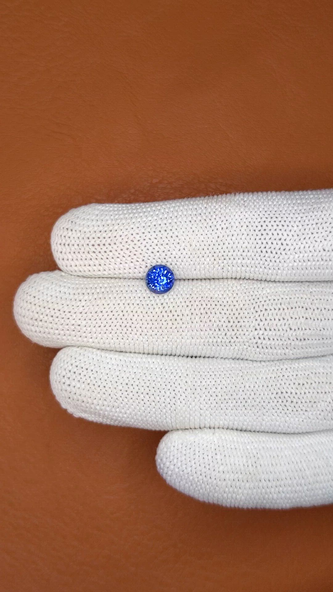 1.20 Ct. Blue Sapphire from Ceylon (Sri Lanka) Size Video
