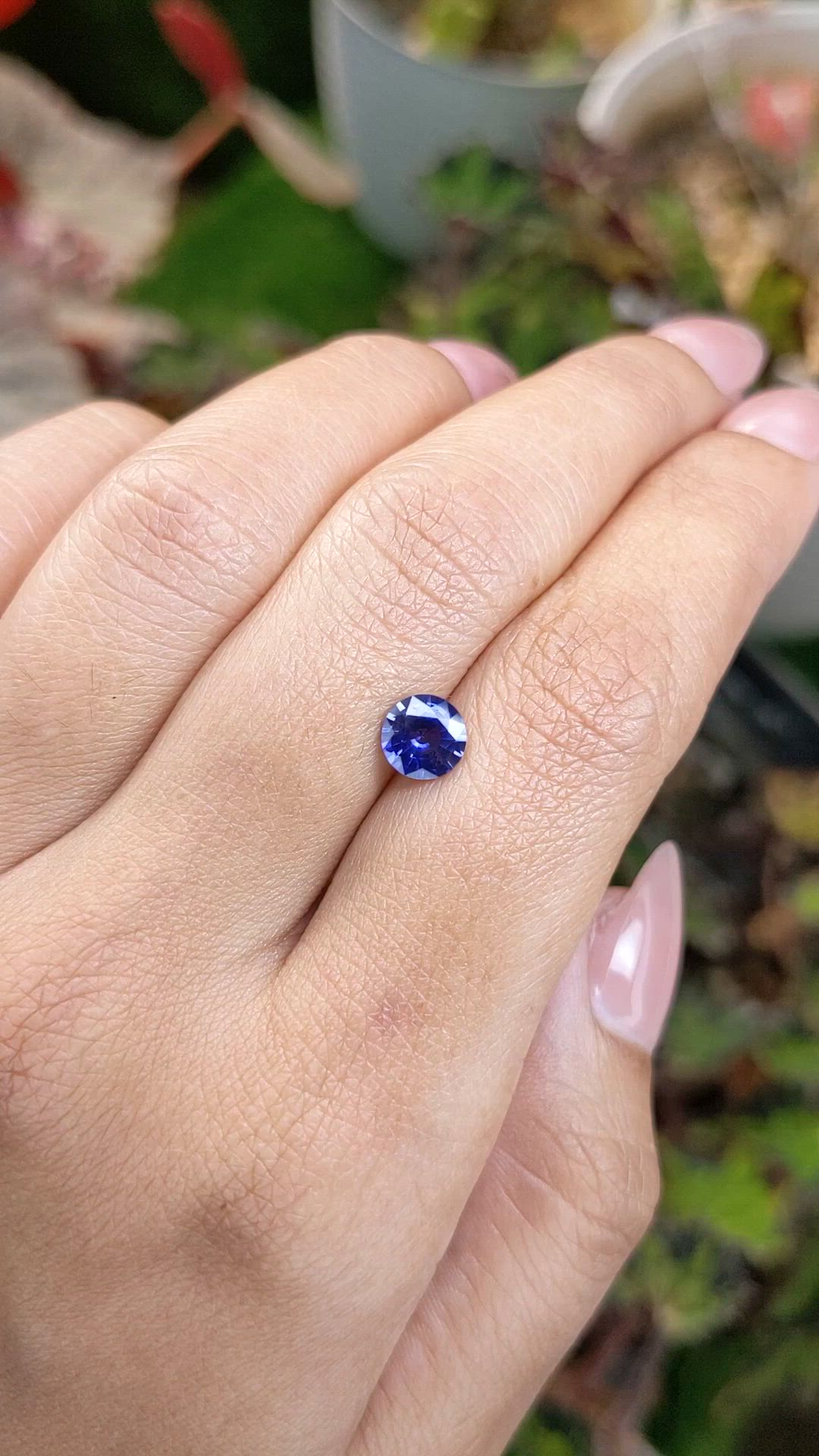 1.02 Ct. Blue Sapphire from Ceylon (Sri Lanka) Size Video