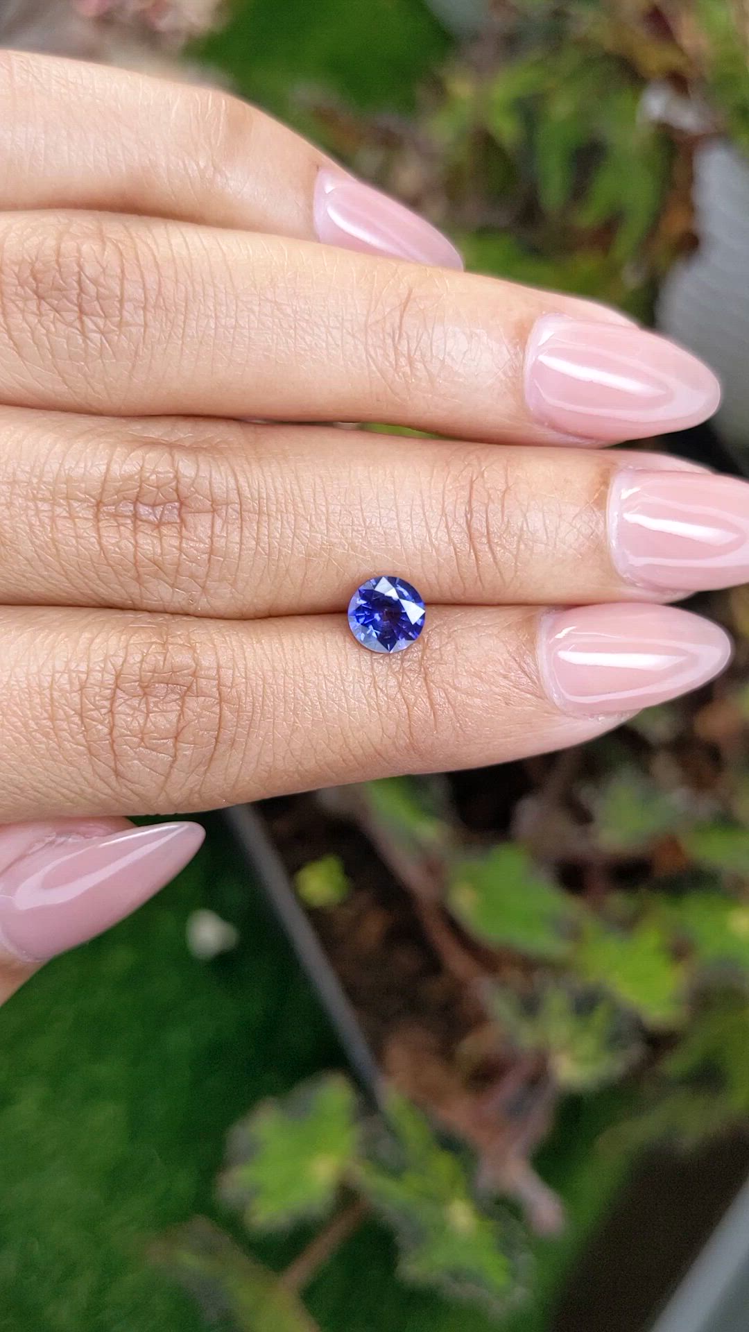 1.02 Ct. Blue Sapphire from Ceylon (Sri Lanka) Size Video