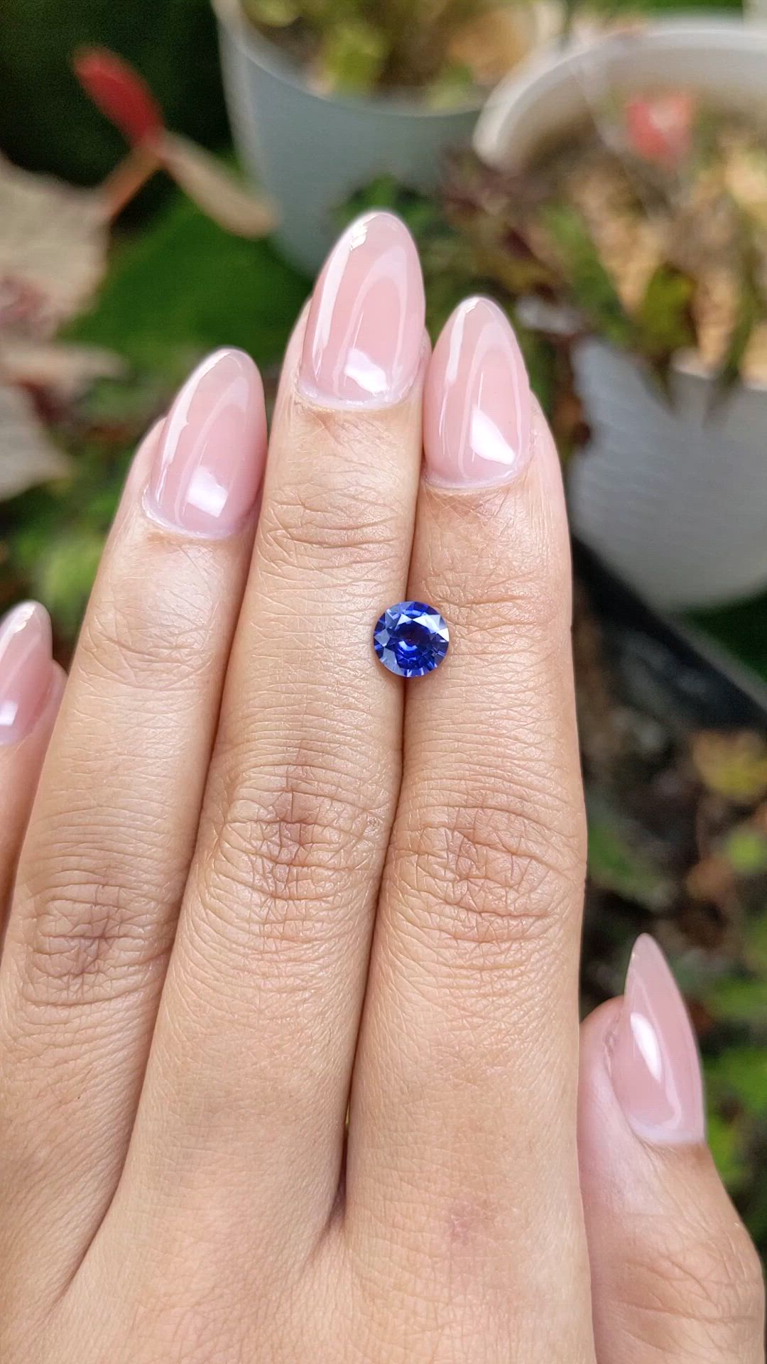 1.02 Ct. Blue Sapphire from Ceylon (Sri Lanka) Size Video