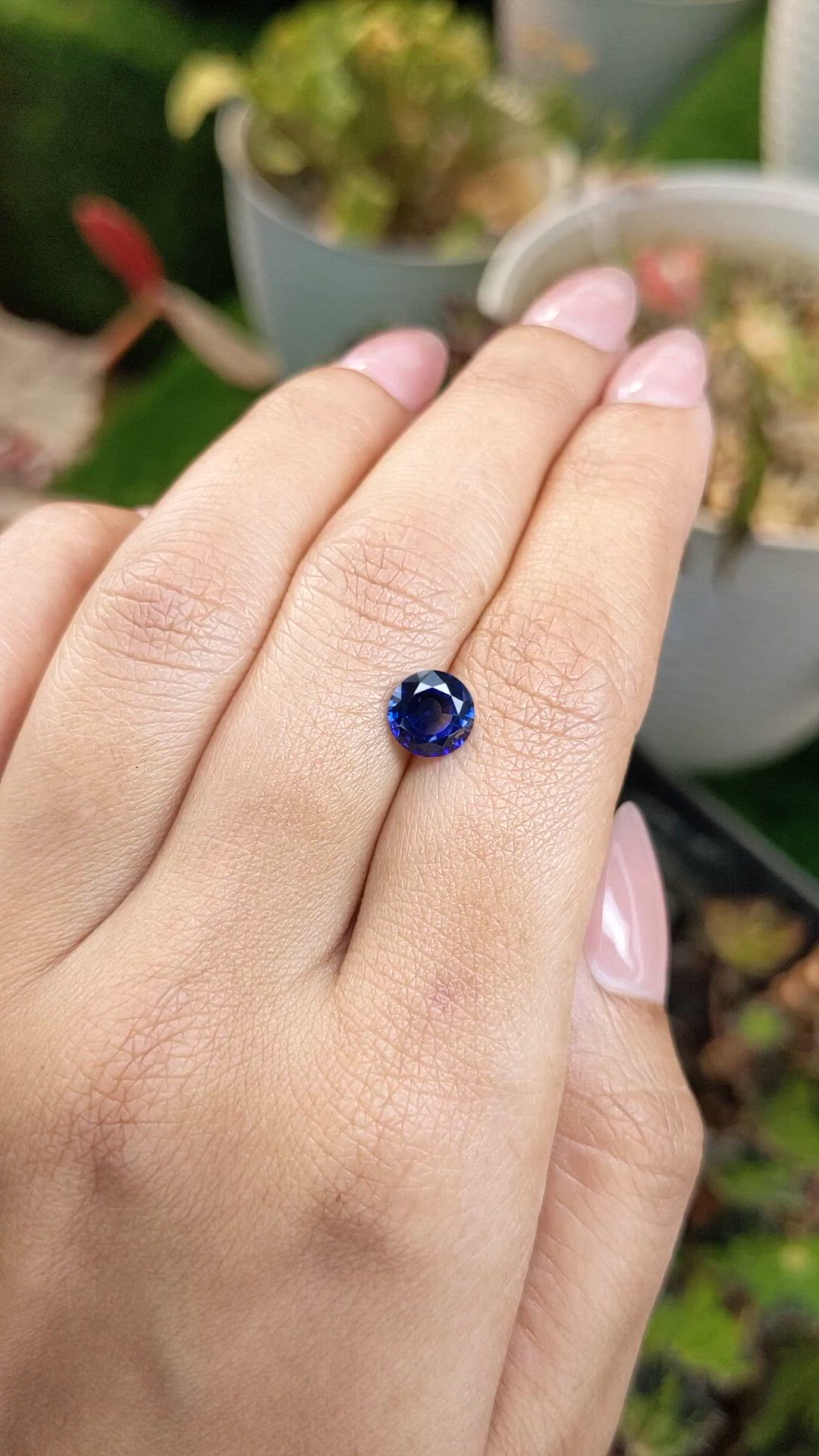1.60 Ct. Blue Sapphire from Ceylon (Sri Lanka) Size Video