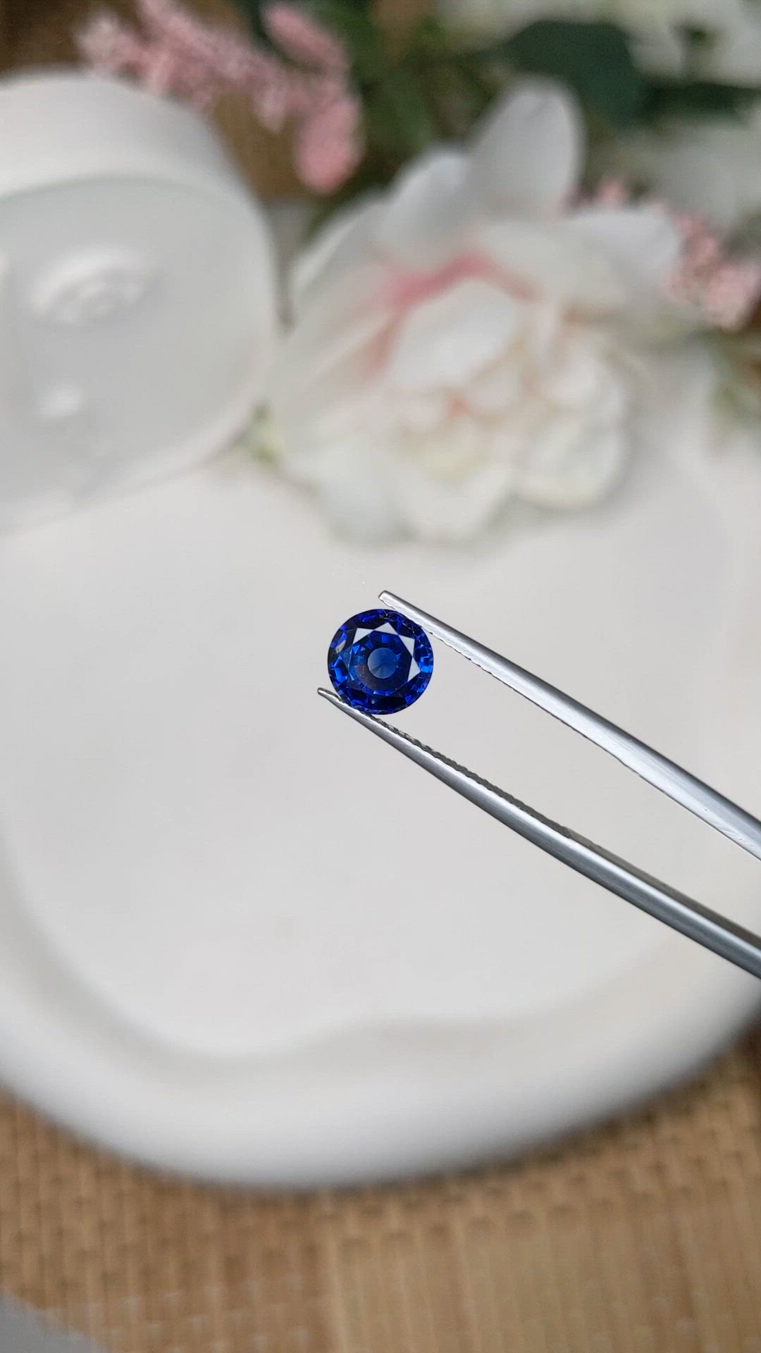 1.60 Ct. Blue Sapphire from Ceylon (Sri Lanka) Size Video