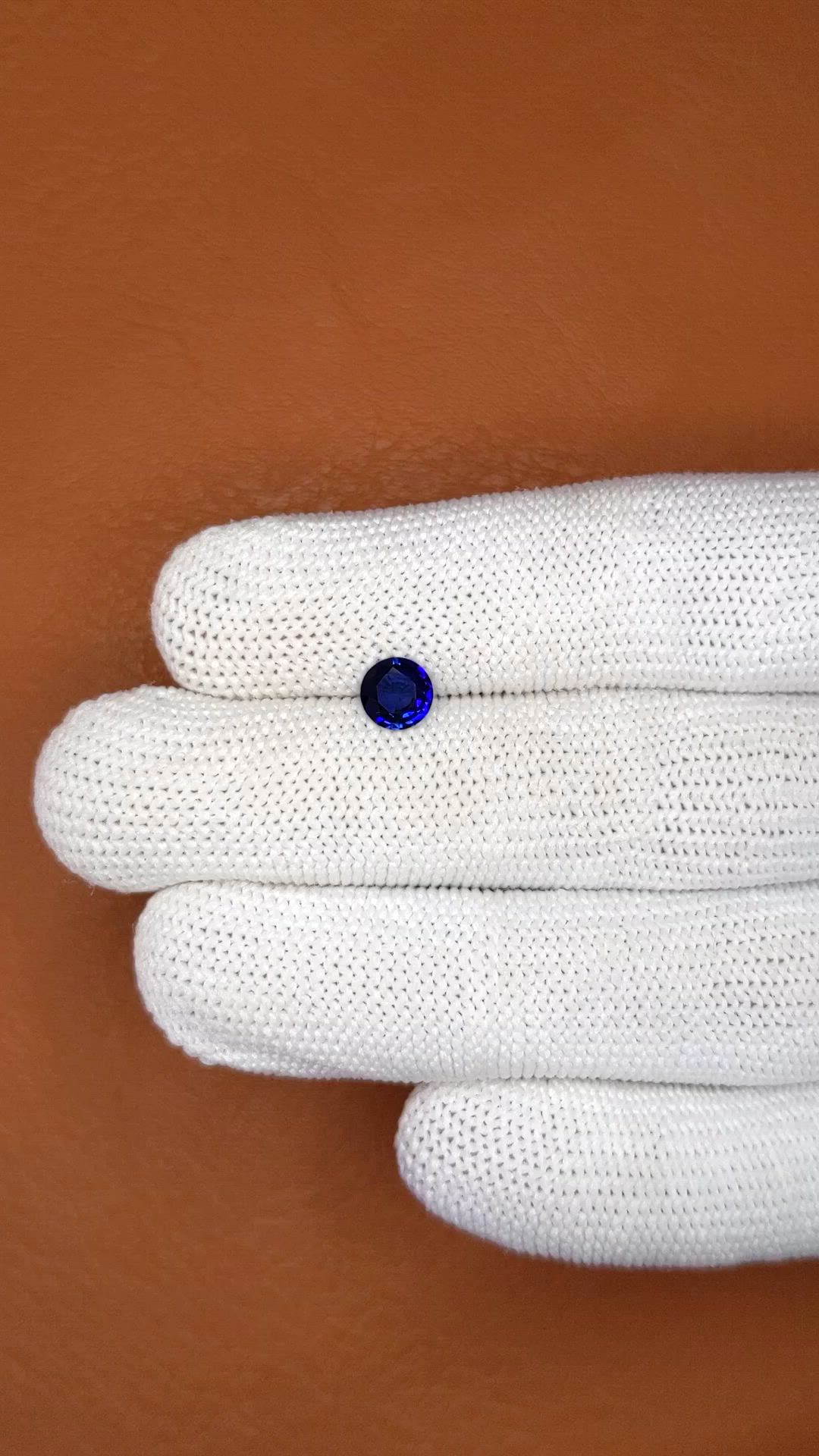 0.69 Ct. Blue Sapphire from Ceylon (Sri Lanka) Size Video