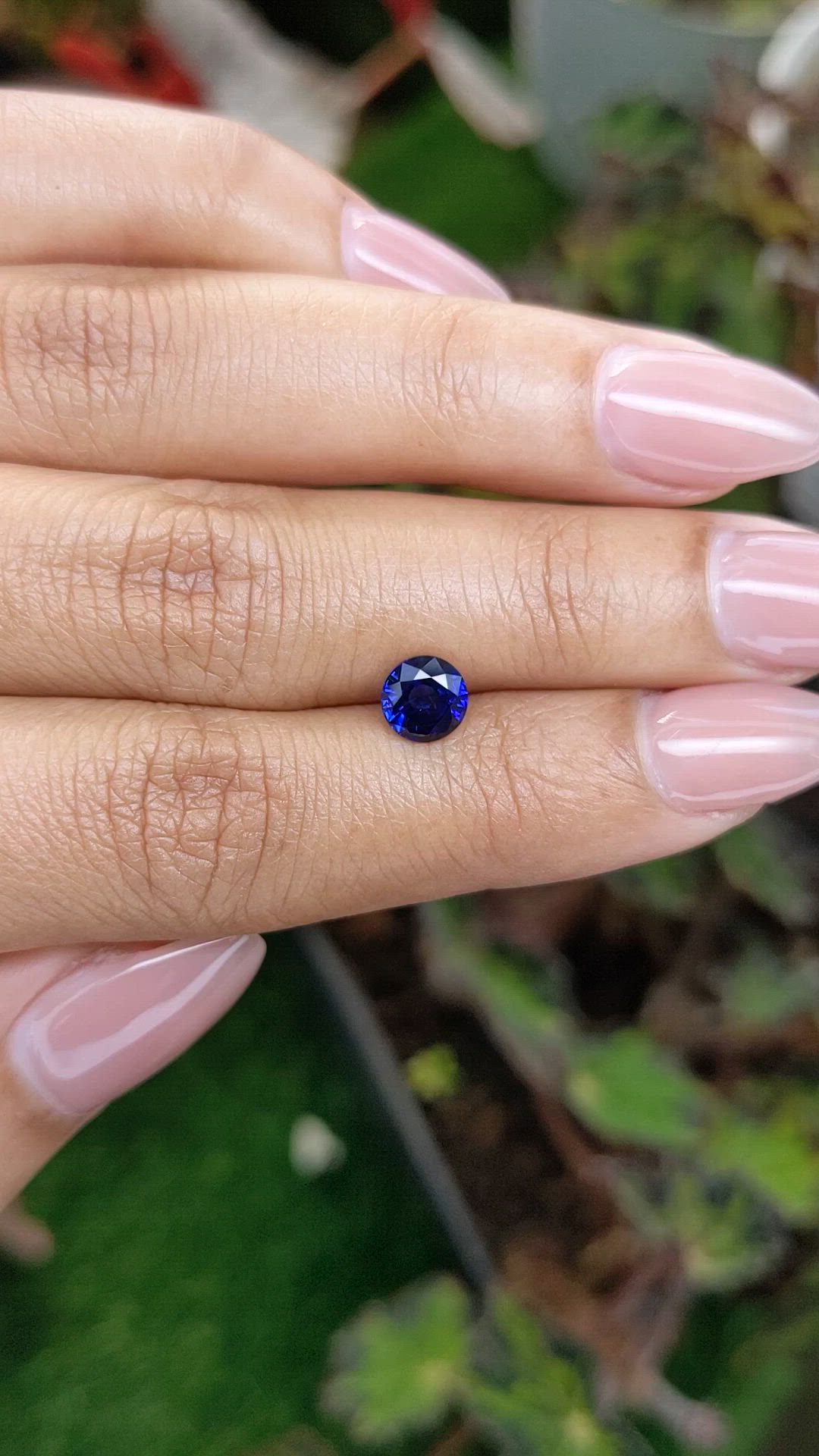 1.10 Ct. Blue Sapphire from Ceylon (Sri Lanka) Size Video