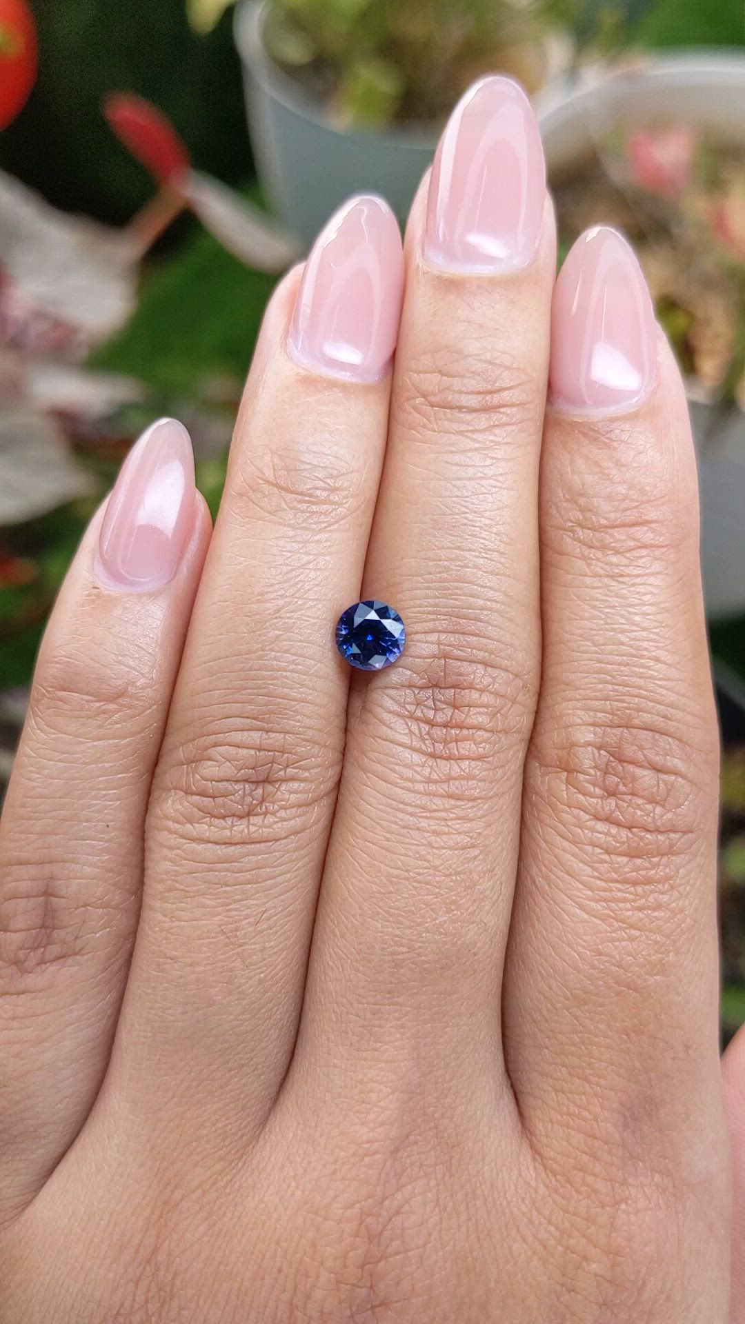 1.22 Ct. Blue Sapphire from Ceylon (Sri Lanka) Size Video
