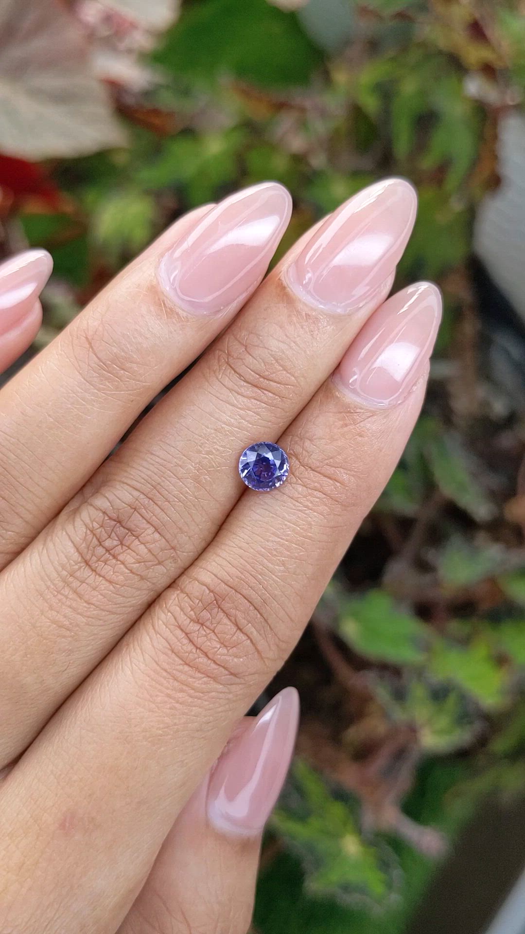 1.04 Ct. Purplish Blue Sapphire from Ceylon (Sri Lanka) Size Video