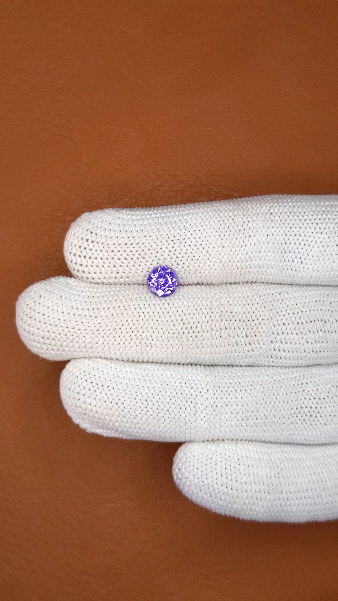 1.19 Ct. Bluish Purple Sapphire from Ceylon (Sri Lanka) Size Video