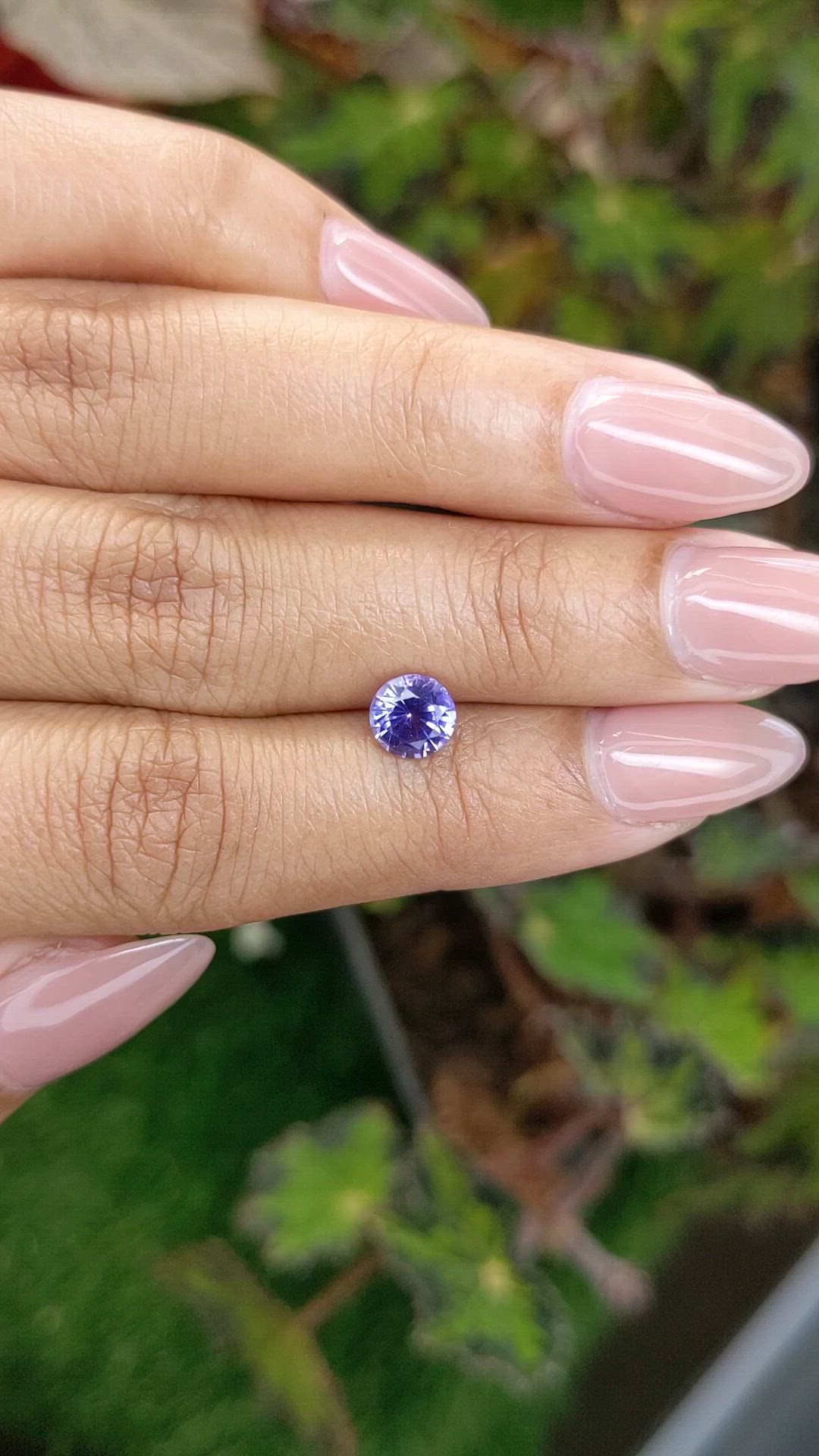 1.19 Ct. Bluish Purple Sapphire from Ceylon (Sri Lanka) Size Video
