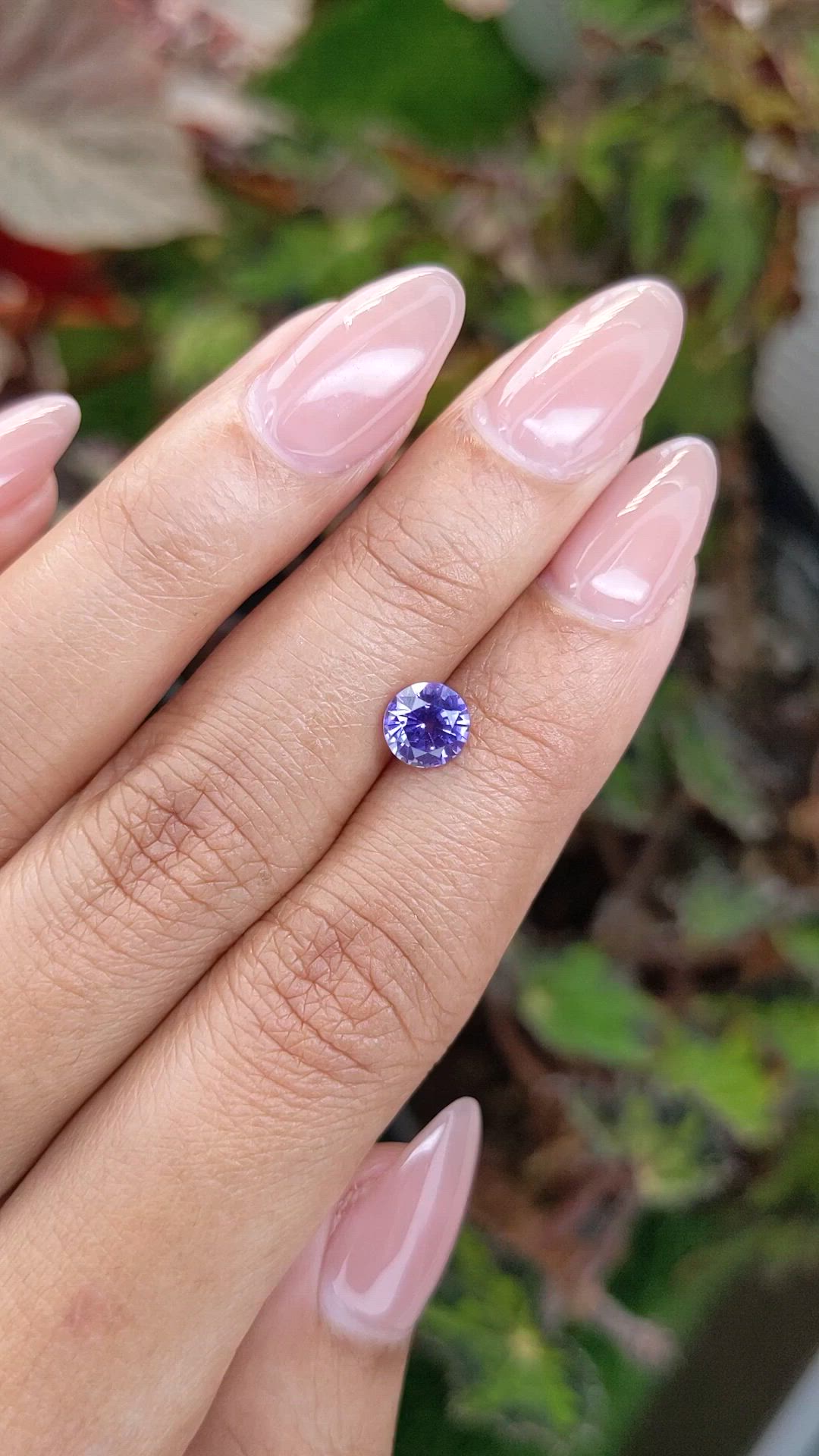 1.19 Ct. Bluish Purple Sapphire from Ceylon (Sri Lanka) Size Video