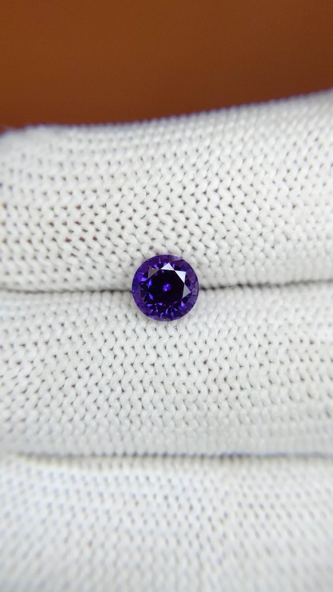 1.14 Ct. Bluish Purple Sapphire from Ceylon (Sri Lanka) Size Video