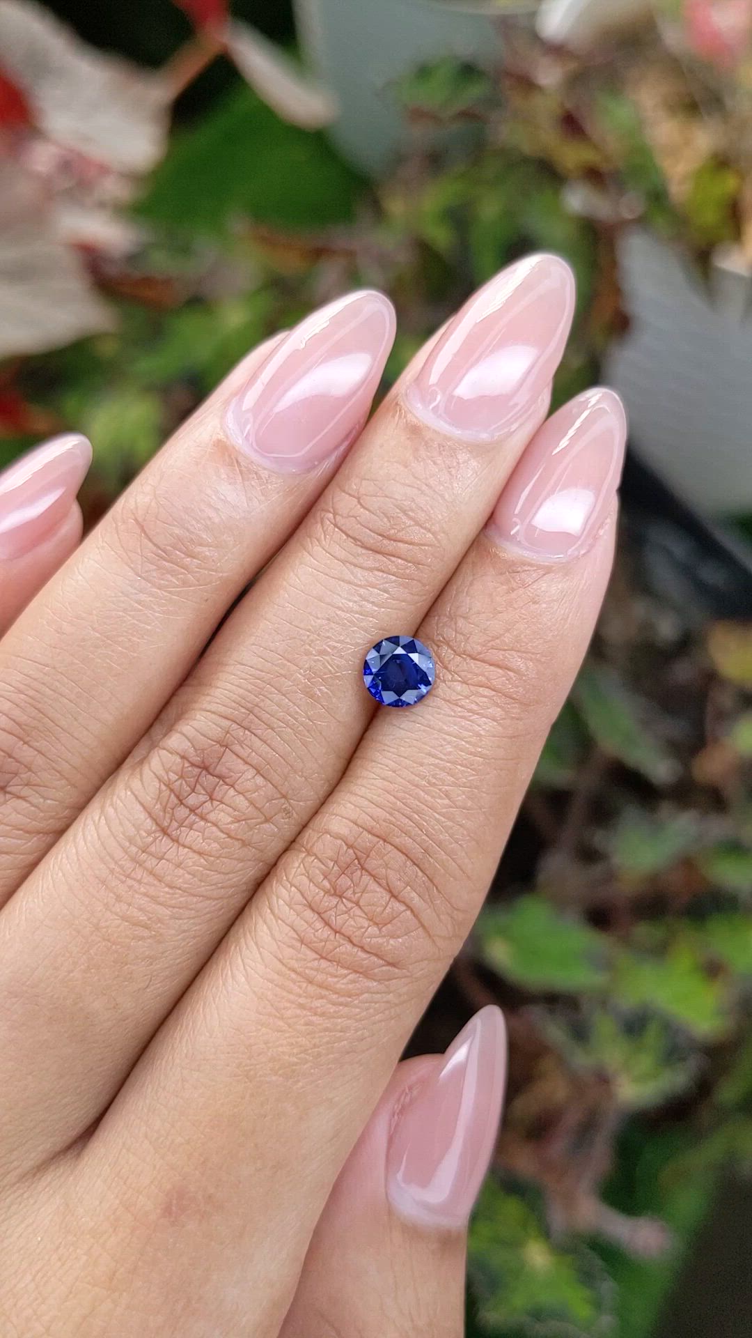 1.00 Ct. Blue Sapphire from Ceylon (Sri Lanka) Size Video