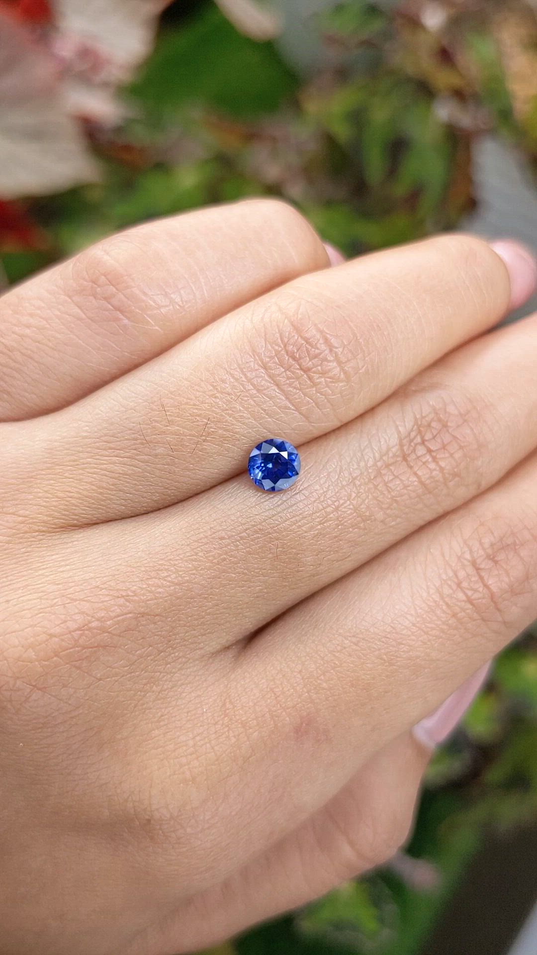 0.77 Ct. Blue Sapphire from Ceylon (Sri Lanka) Size Video