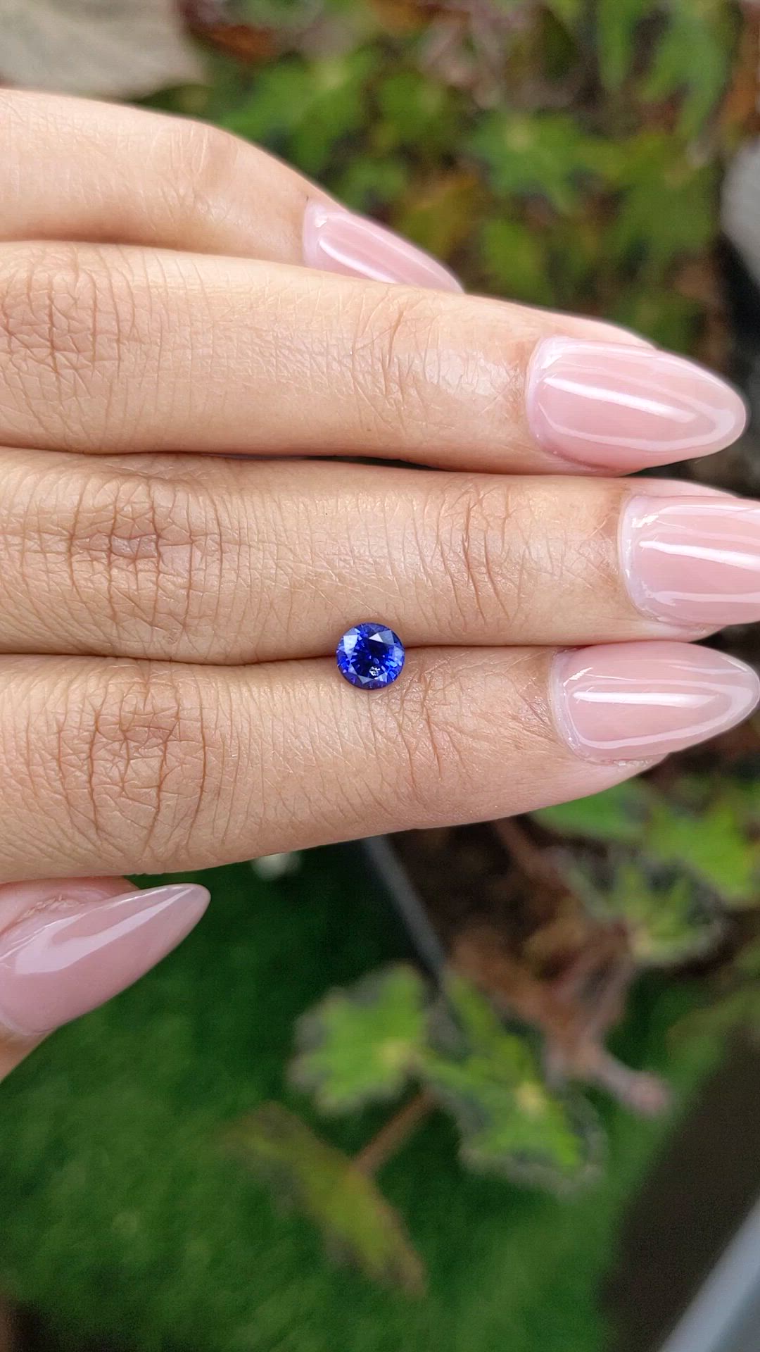0.75 Ct. Blue Sapphire from Ceylon (Sri Lanka) Size Video