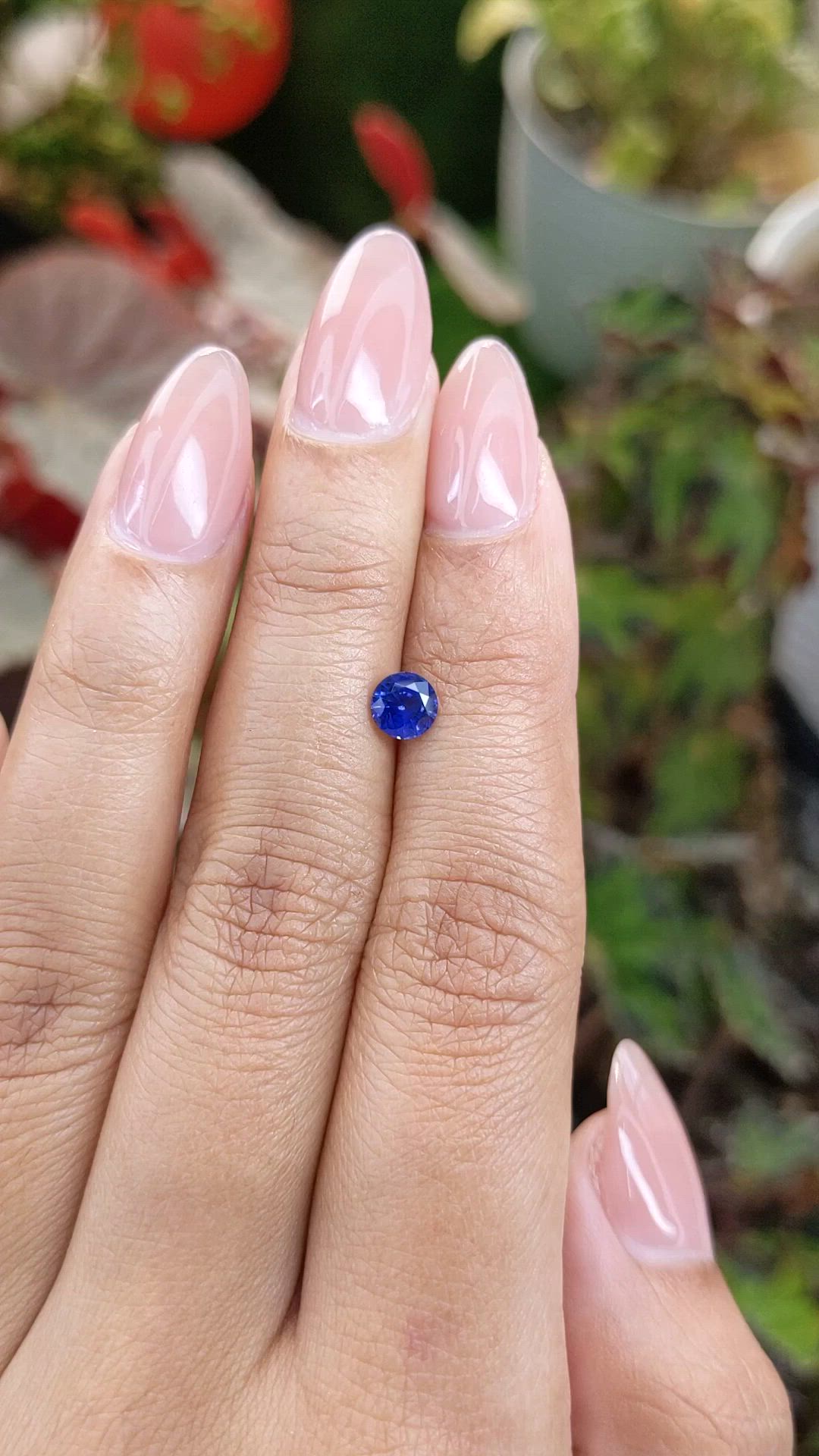 0.68 Ct. Blue Sapphire from Ceylon (Sri Lanka) Size Video