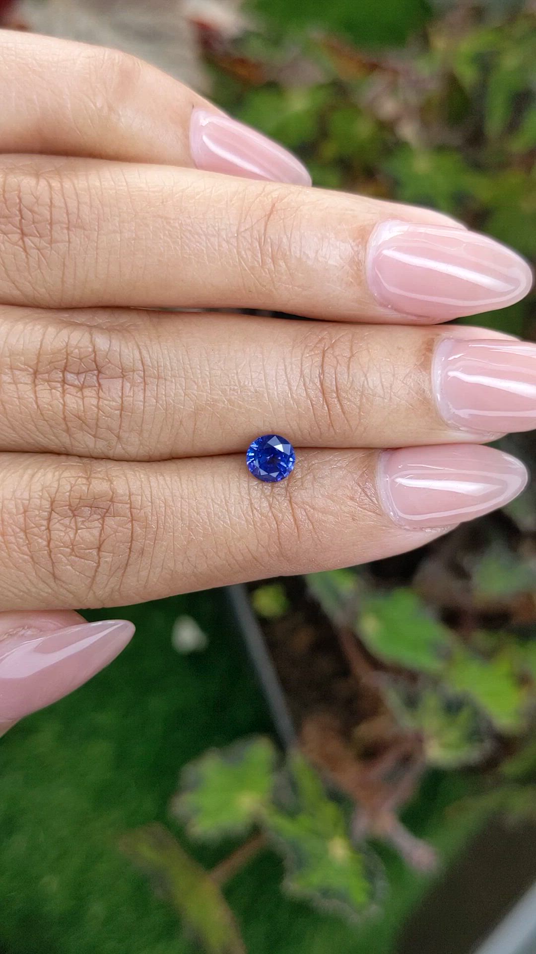 0.68 Ct. Blue Sapphire from Ceylon (Sri Lanka) Size Video