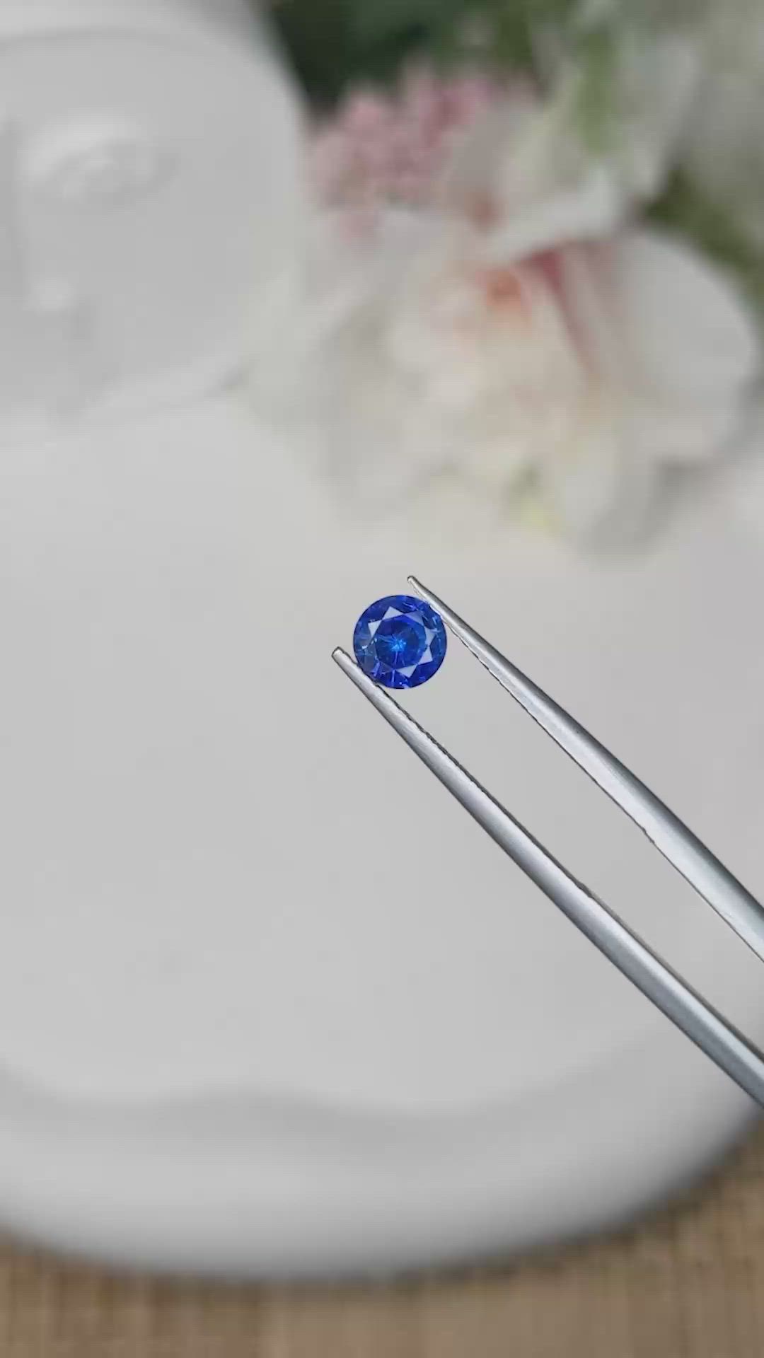 0.63 Ct. Blue Sapphire from Ceylon (Sri Lanka) Size Video