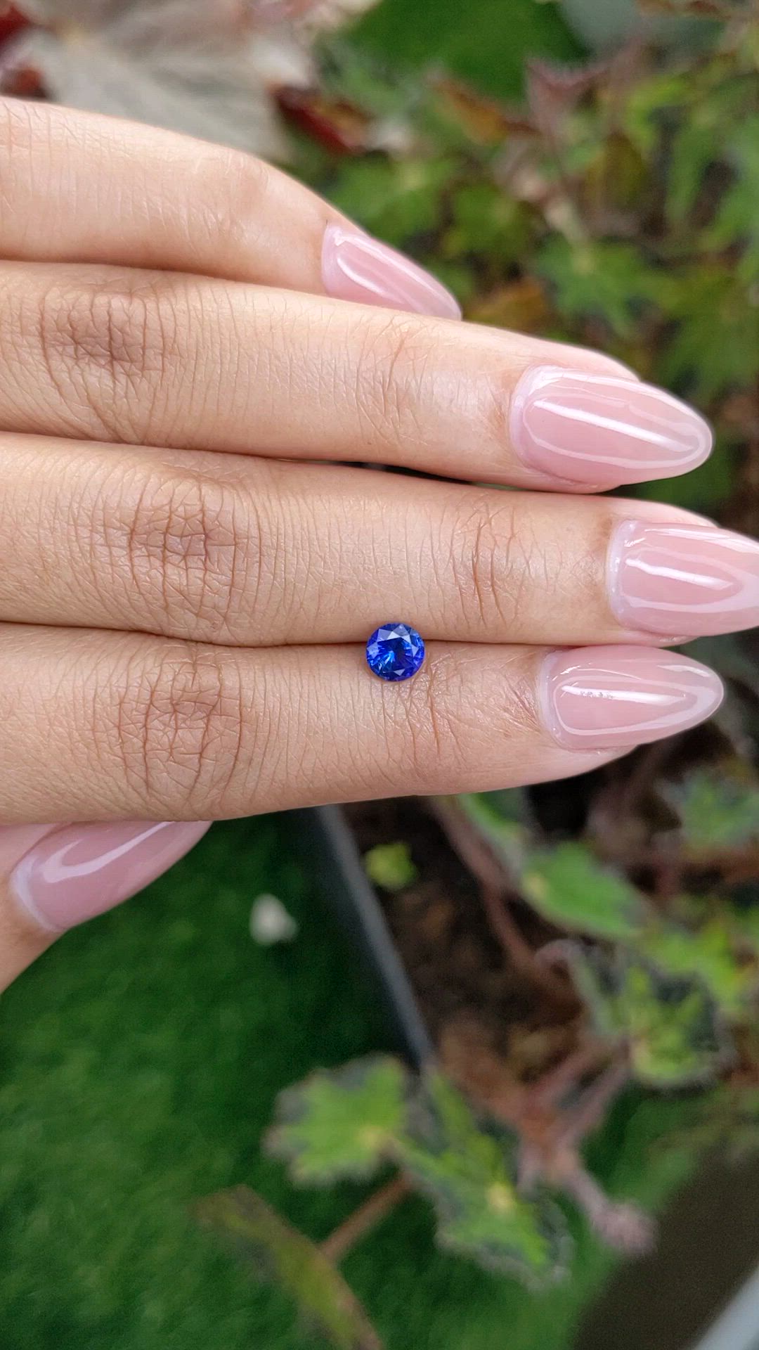 0.63 Ct. Blue Sapphire from Ceylon (Sri Lanka) Size Video