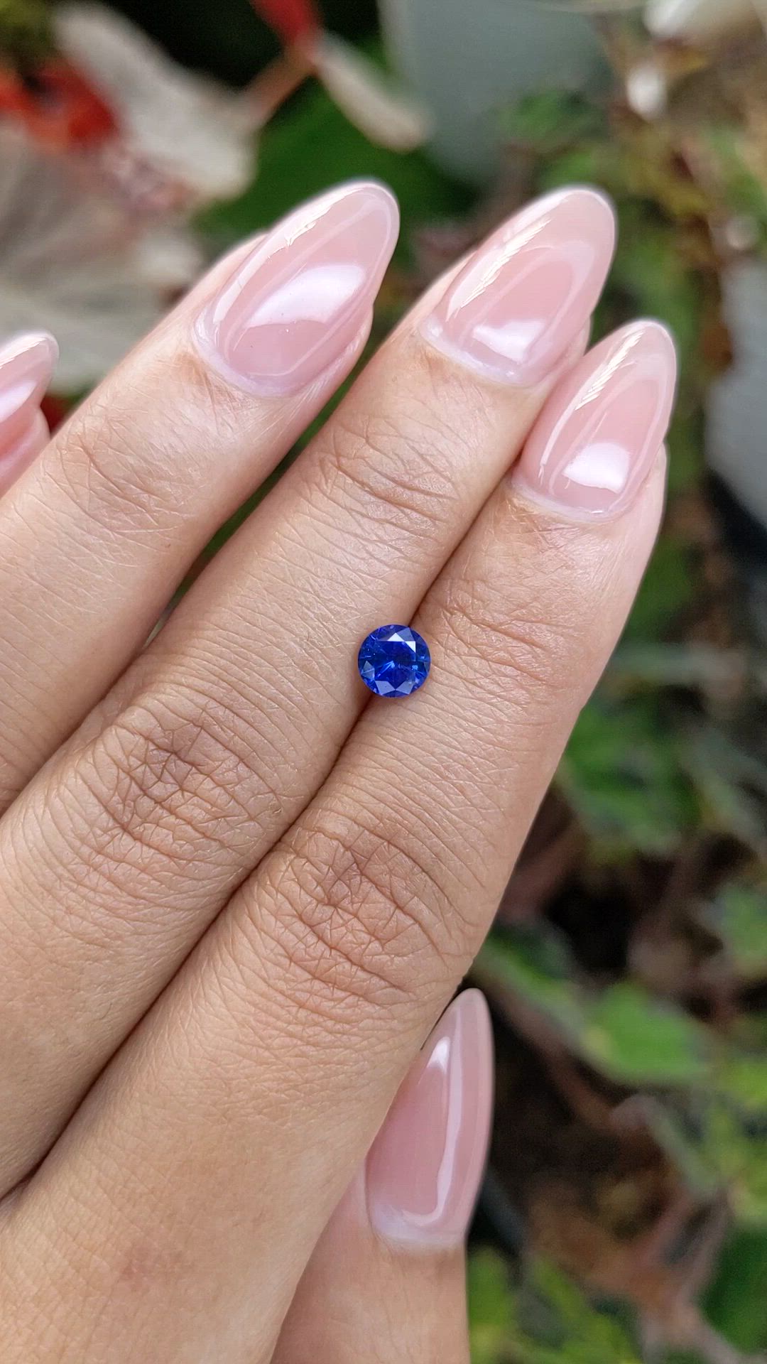 0.63 Ct. Blue Sapphire from Ceylon (Sri Lanka) Size Video